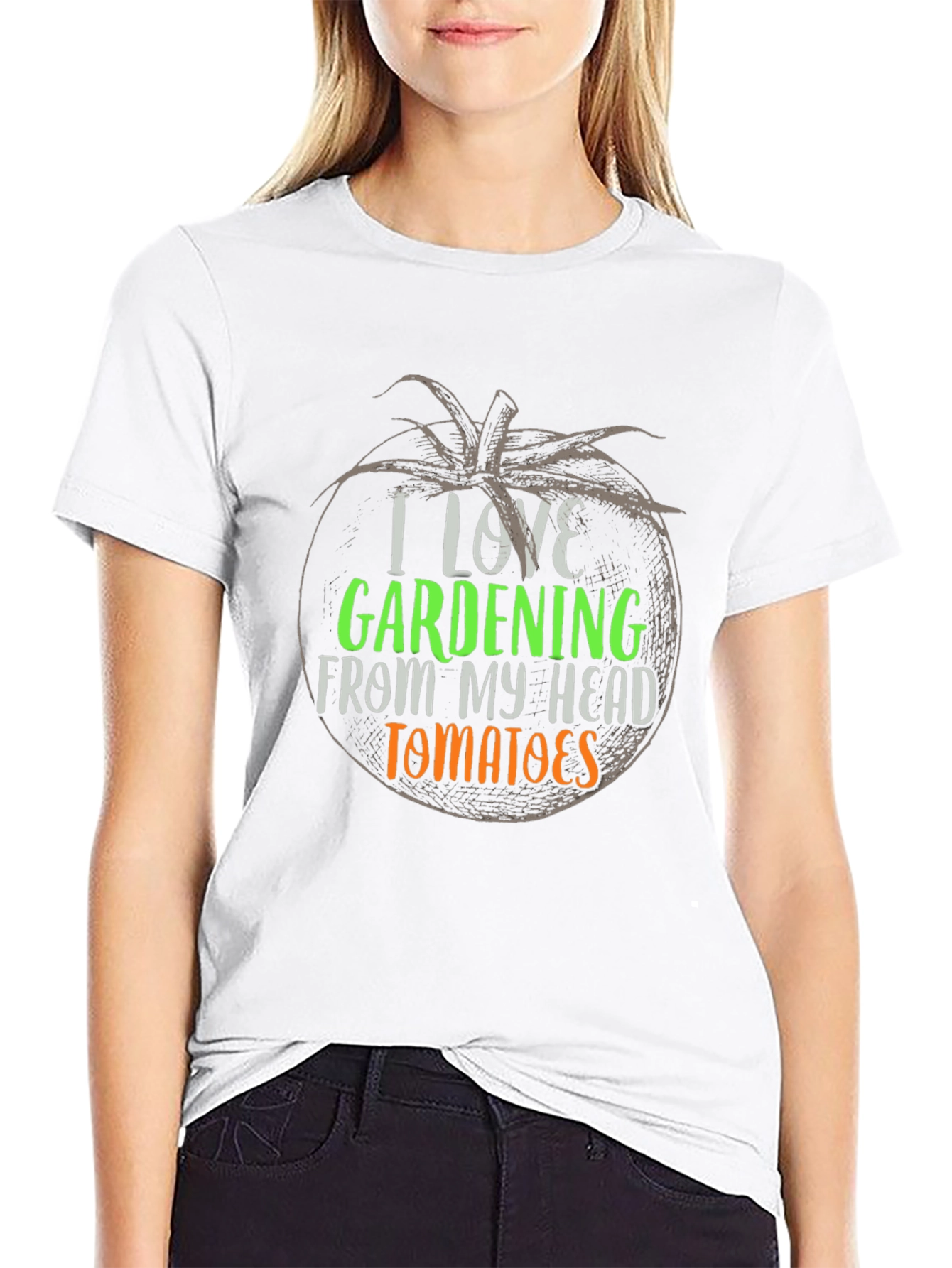 I Love Gardening Tomato Graphic T-Shirt