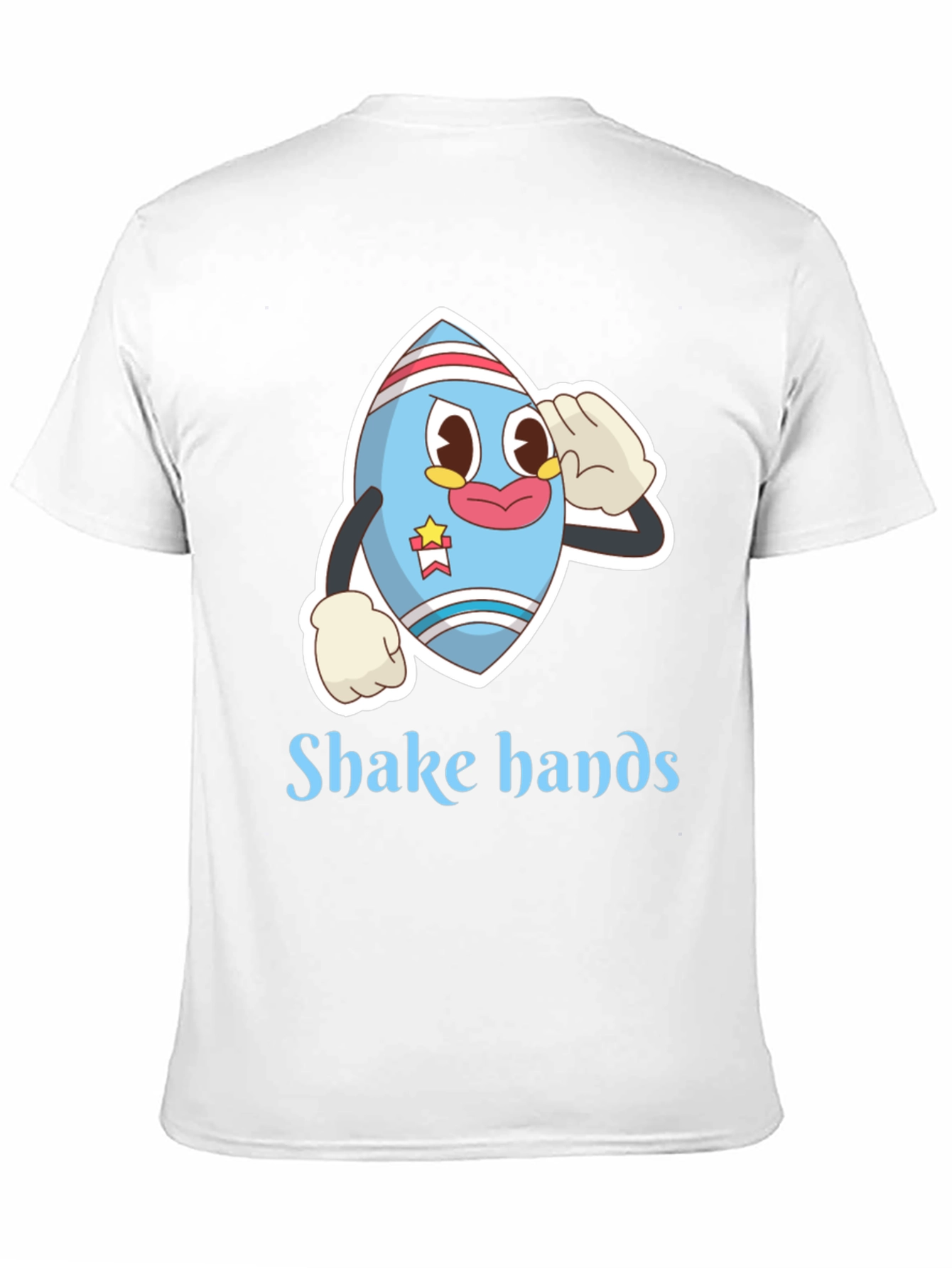 Cartoon Character Tee - Shake Hands Design