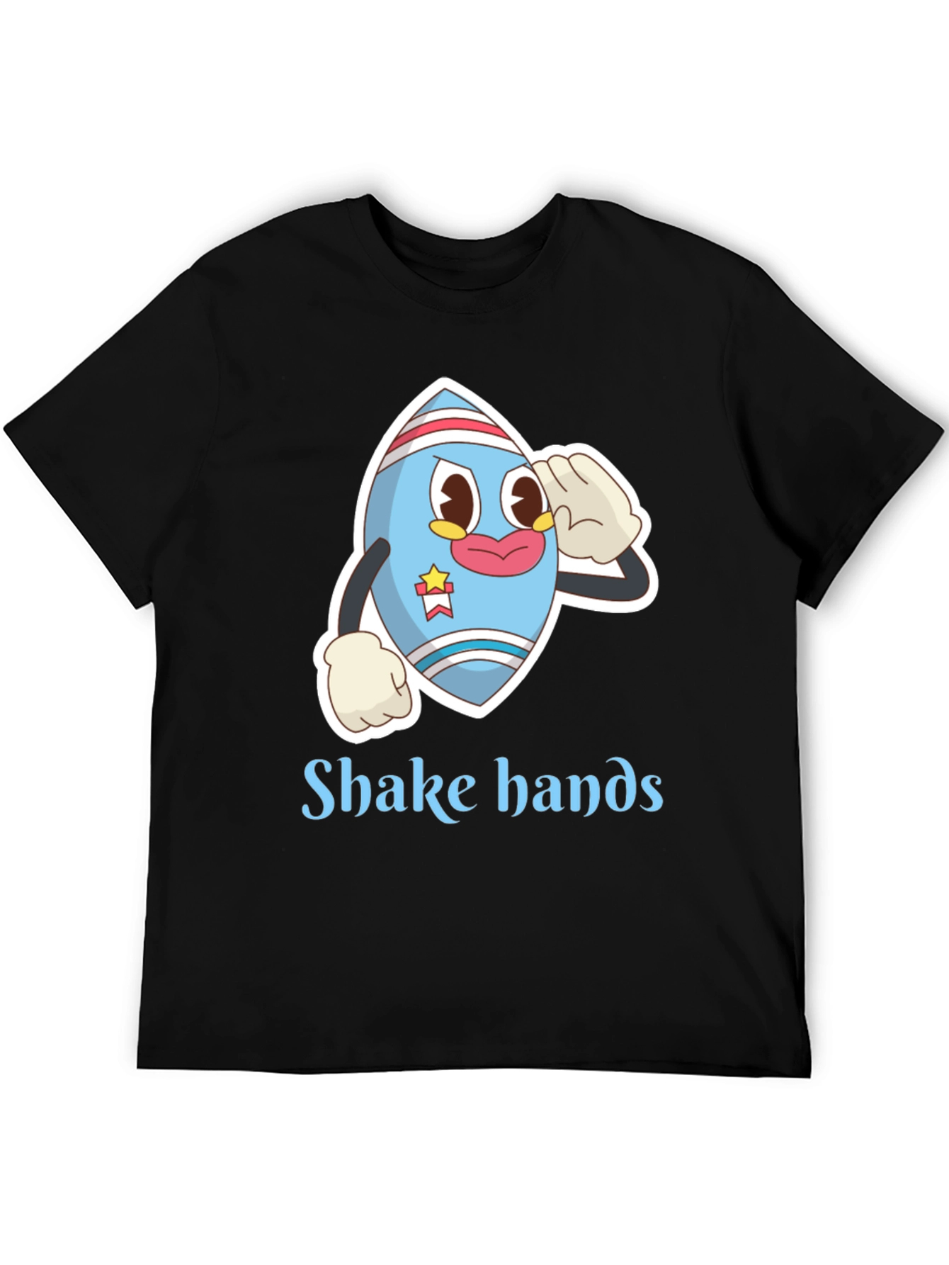 Cartoon Character Tee - Shake Hands Design