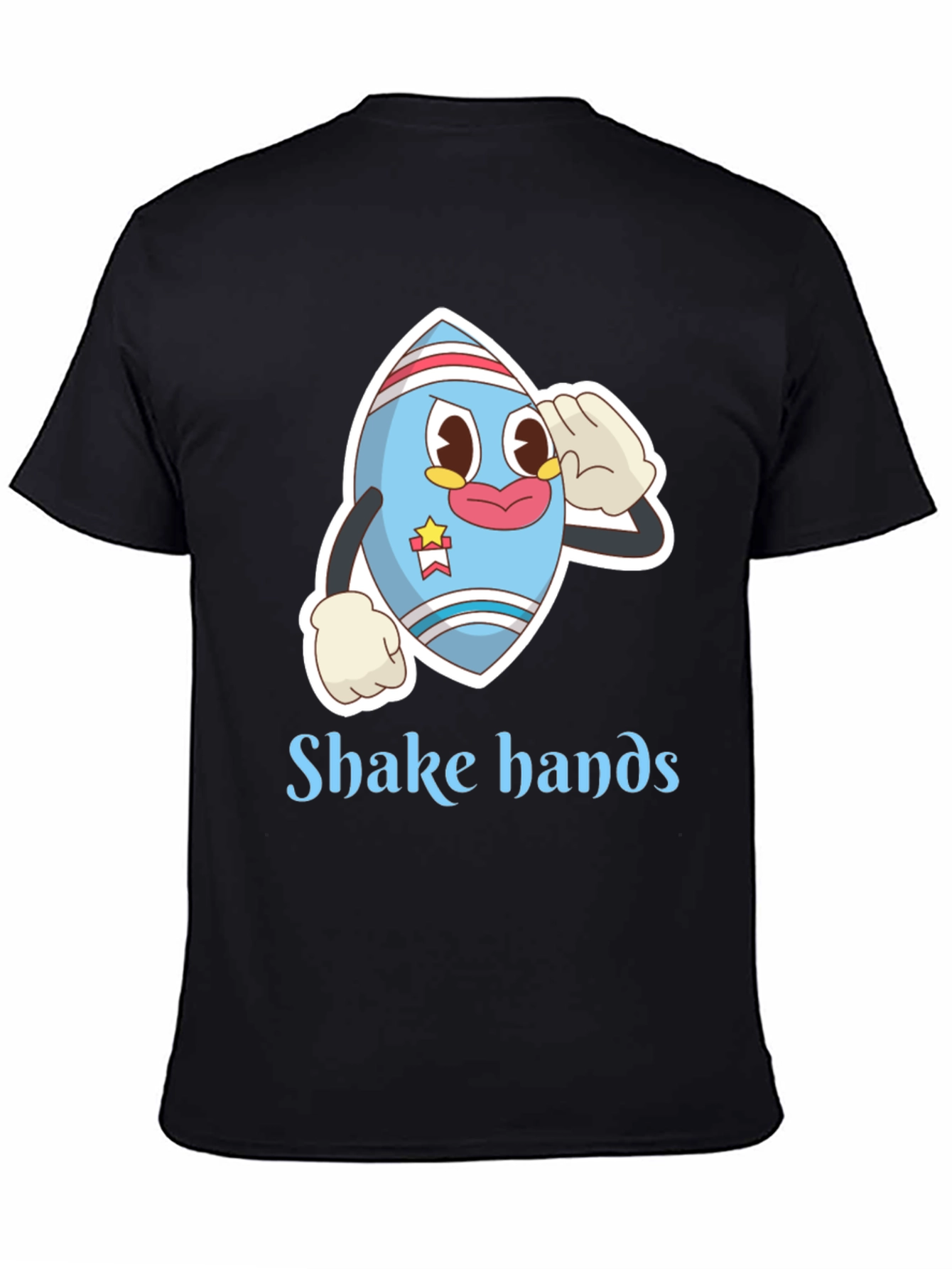 Cartoon Character Tee - Shake Hands Design