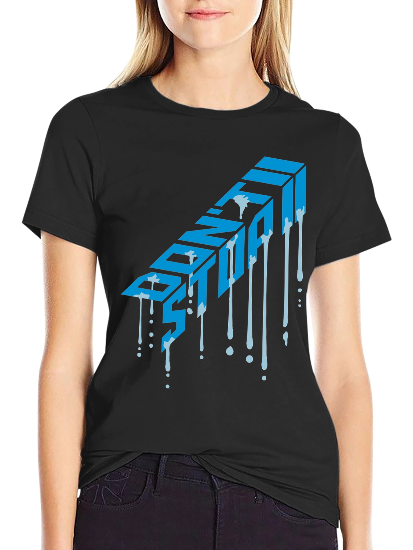 Dont Stop Graphic T-Shirt - Mens Black Tee