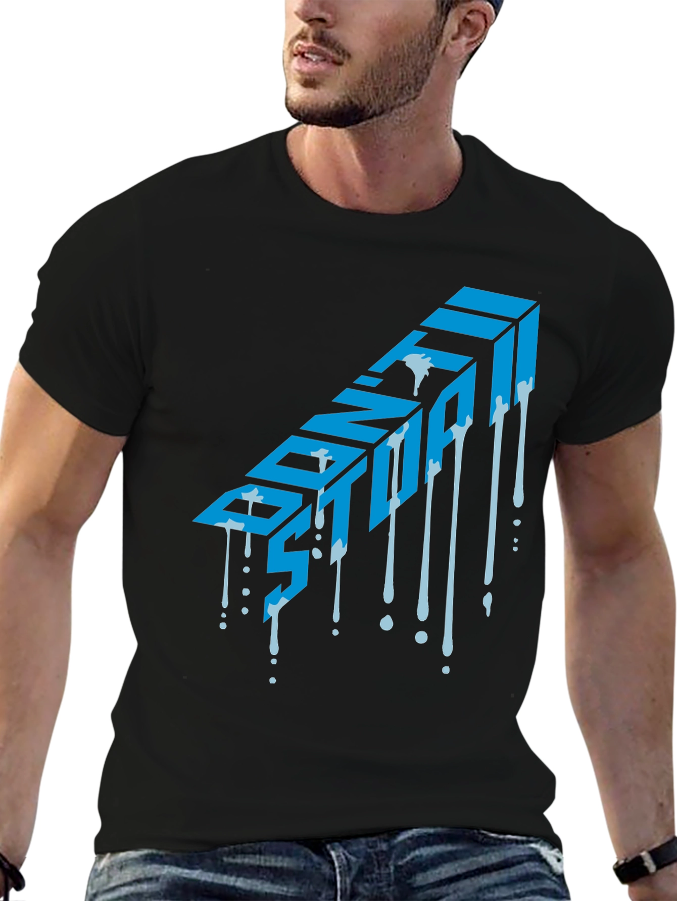 Dont Stop Graphic T-Shirt - Mens Black Tee