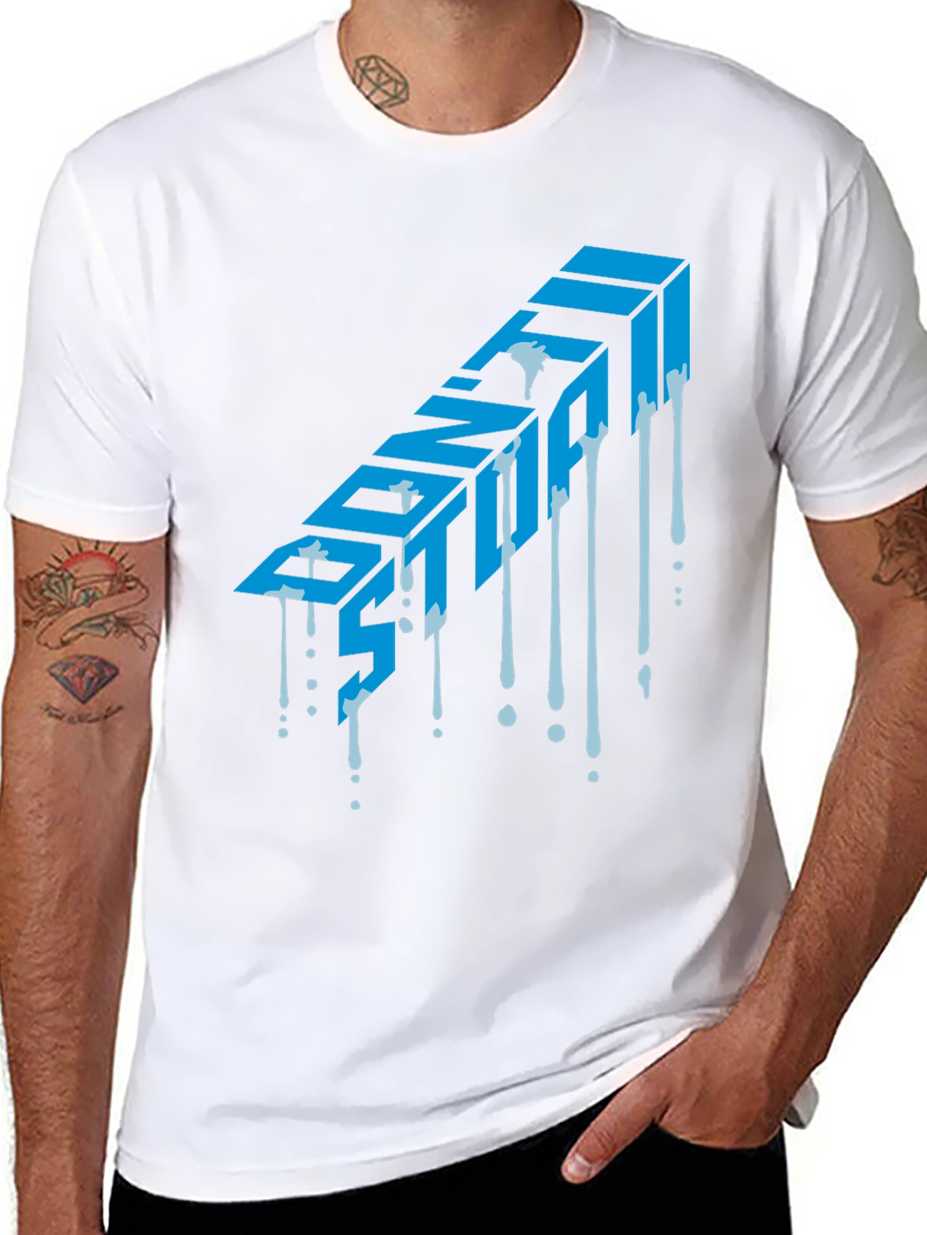 Dont Stop Graphic T-Shirt - Mens Black Tee