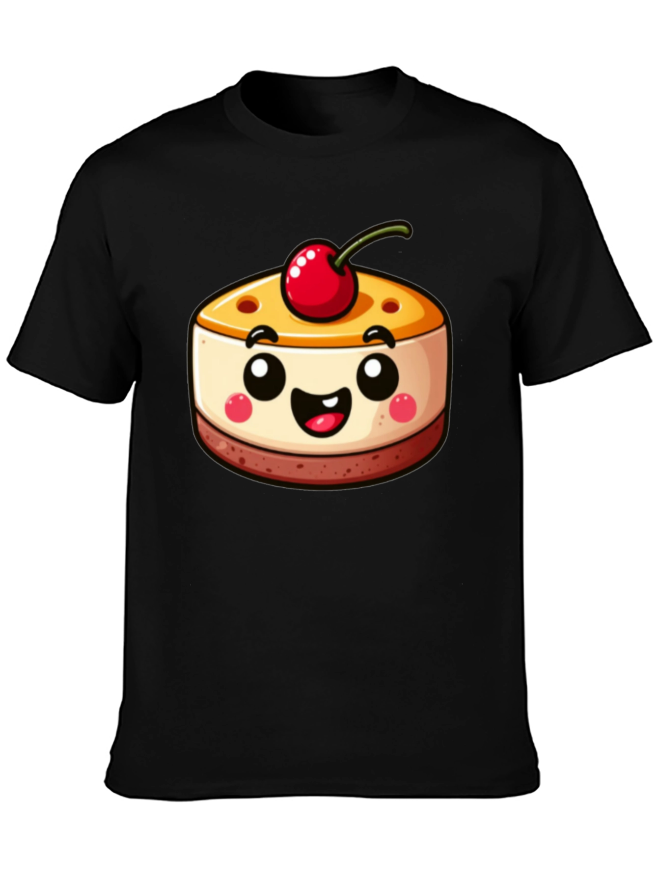 Cute Dessert Graphic Tee - Black Shirt