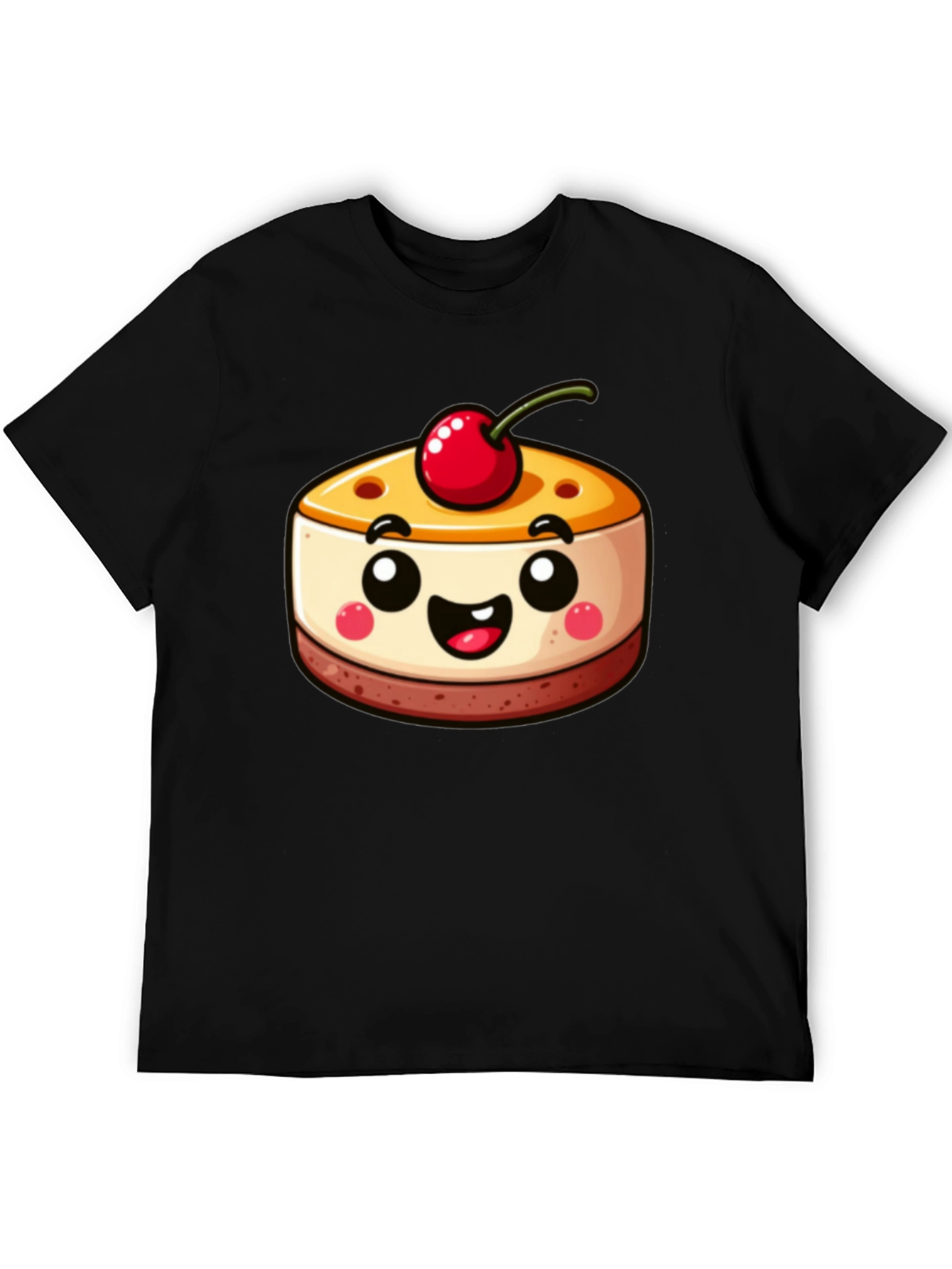 Cute Dessert Graphic Tee - Black Shirt