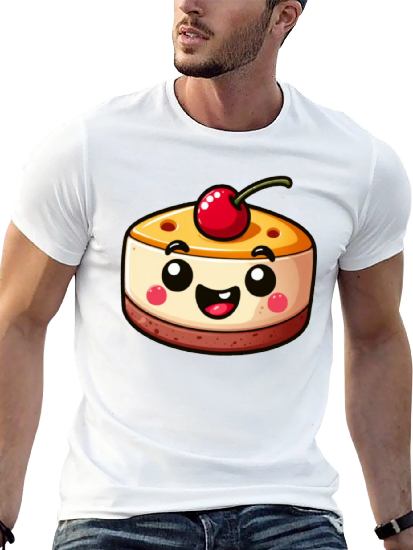 Cute Dessert Graphic Tee - Black Shirt