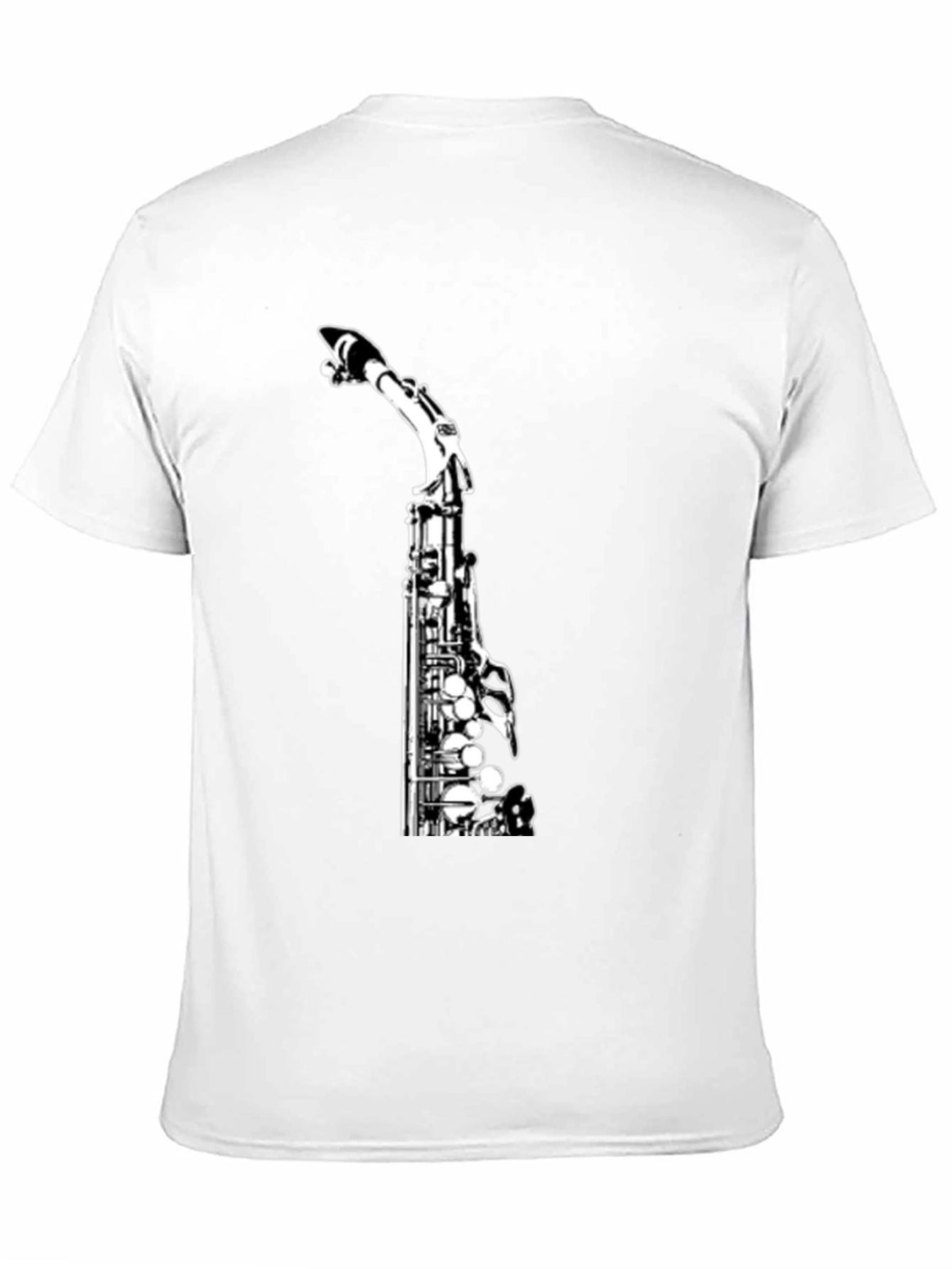 Saxophone Graphic Print Black Tee