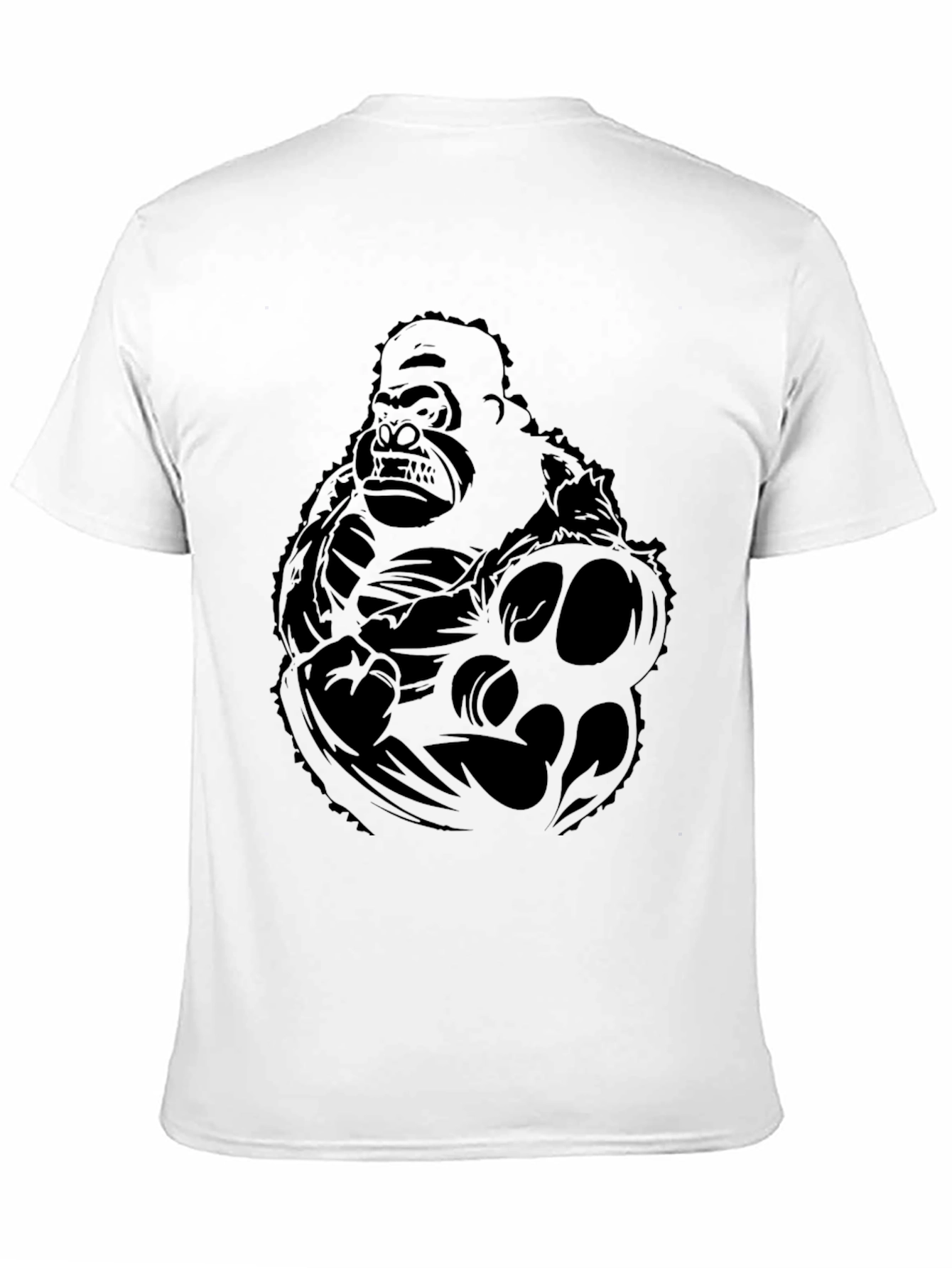 Graphic Gorilla Tee - Black Cotton T-Shirt