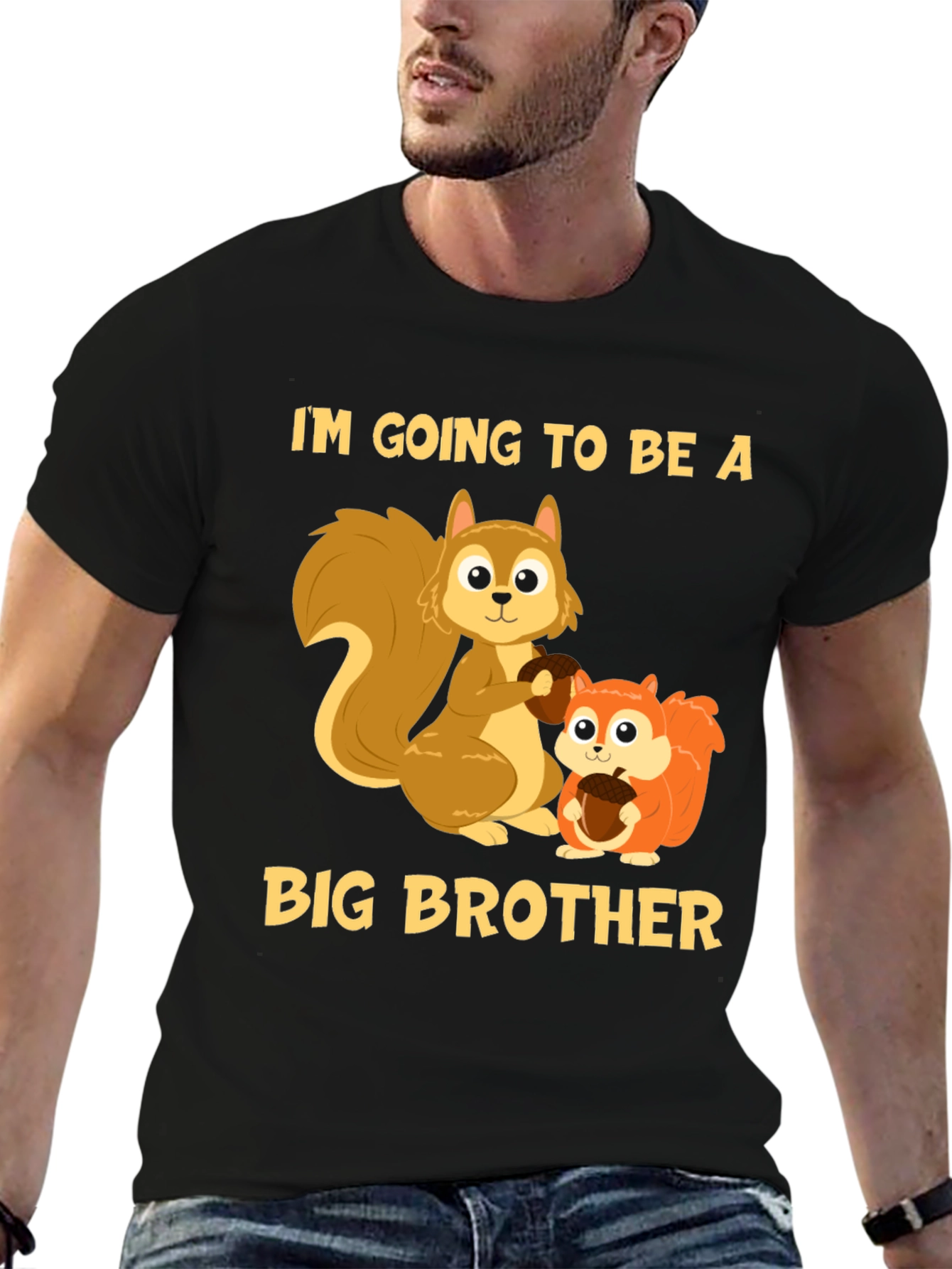 Big Brother Squirrel T-Shirt - Cute Announcement Tee