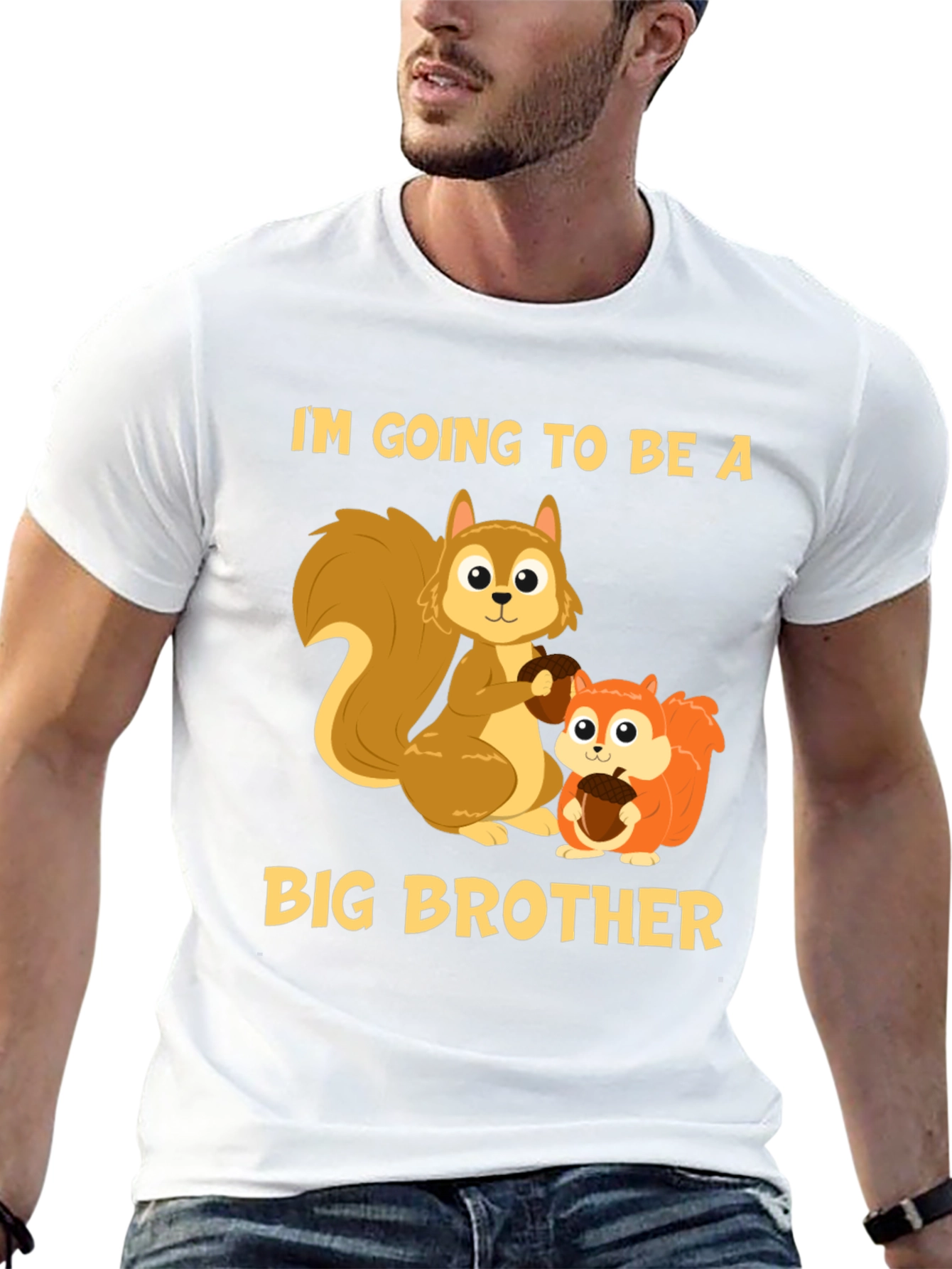 Big Brother Squirrel T-Shirt - Cute Announcement Tee