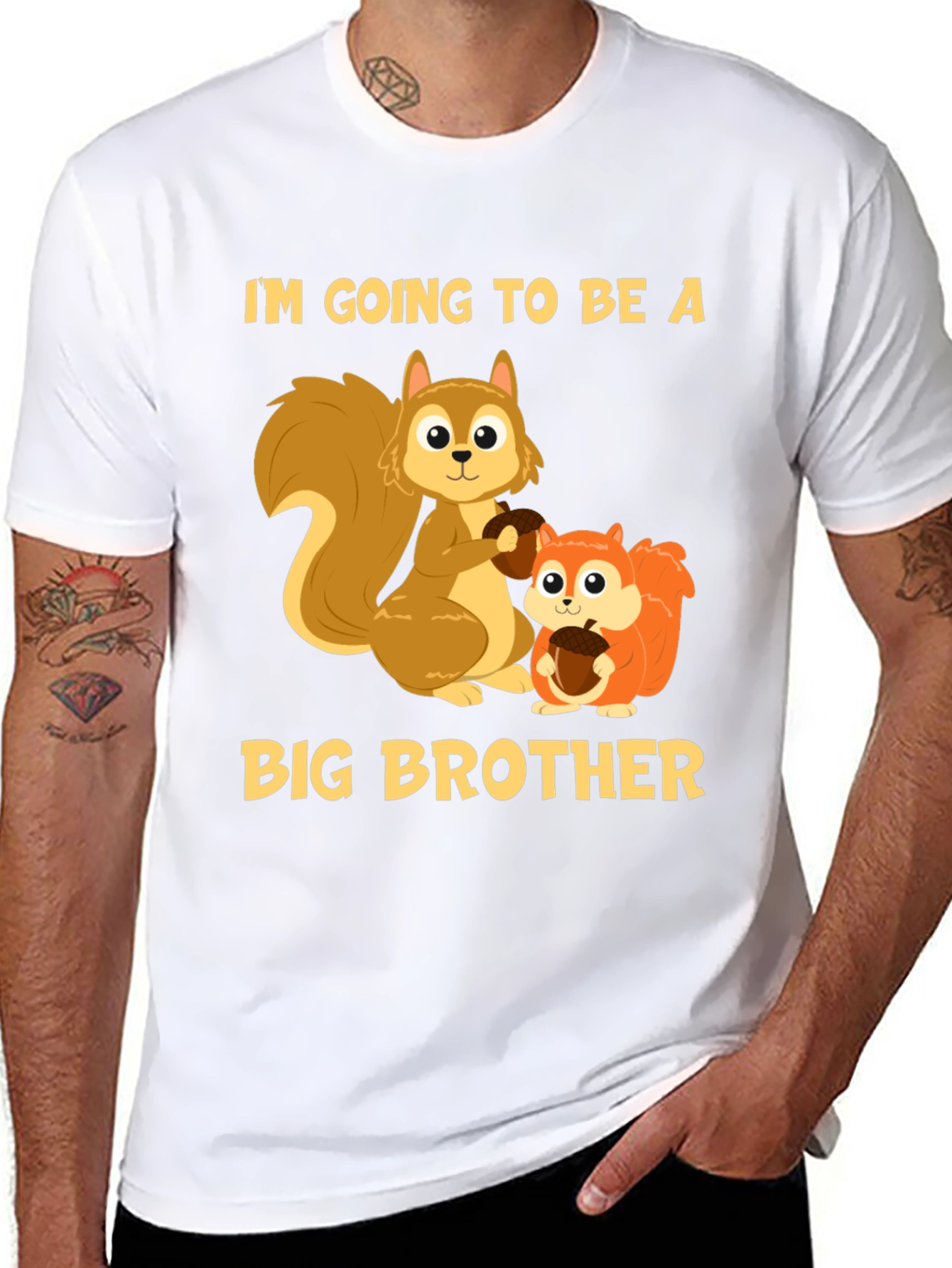 Big Brother Squirrel T-Shirt - Cute Announcement Tee