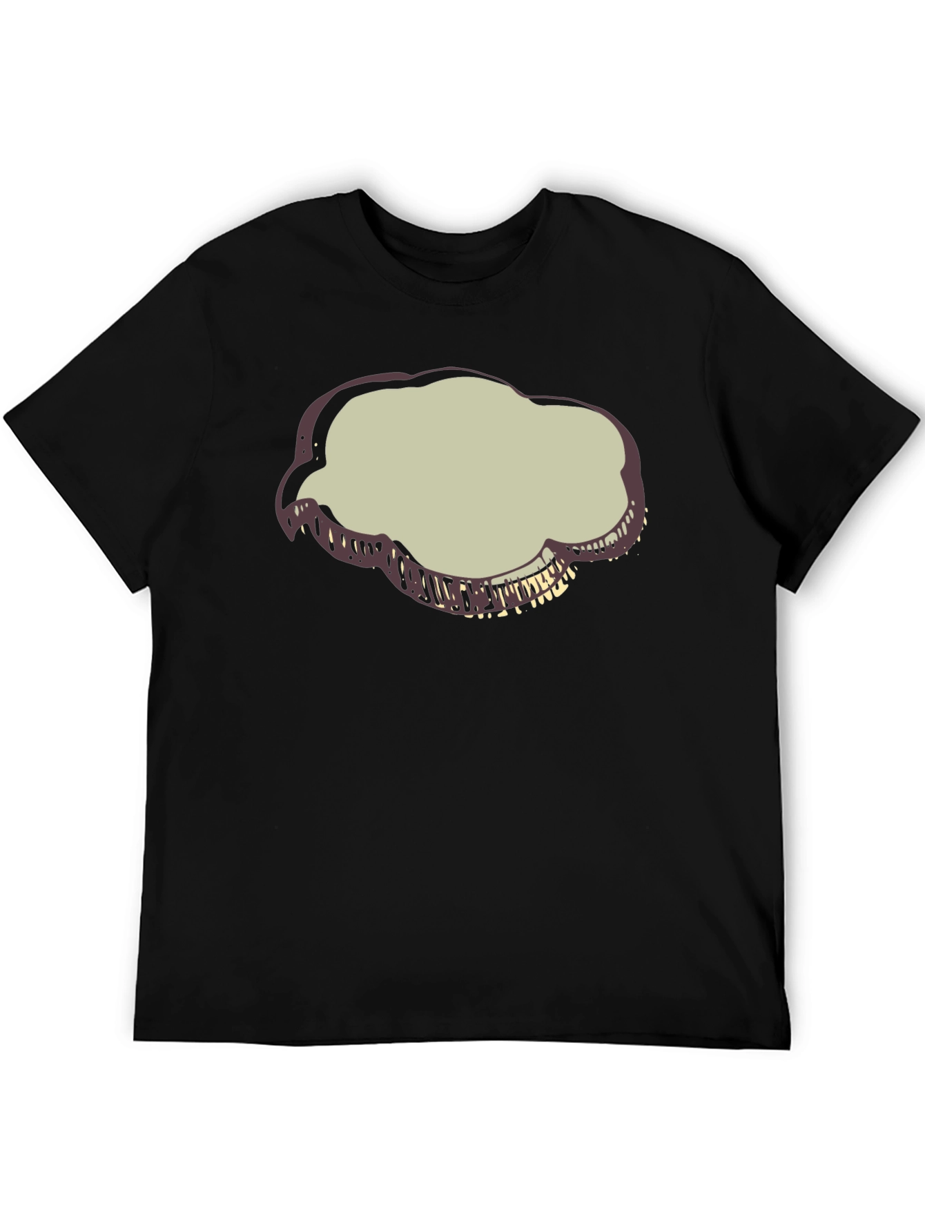Black T-Shirt with Cloud Graphic