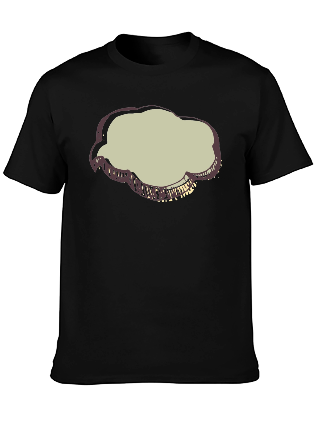 Black T-Shirt with Cloud Graphic