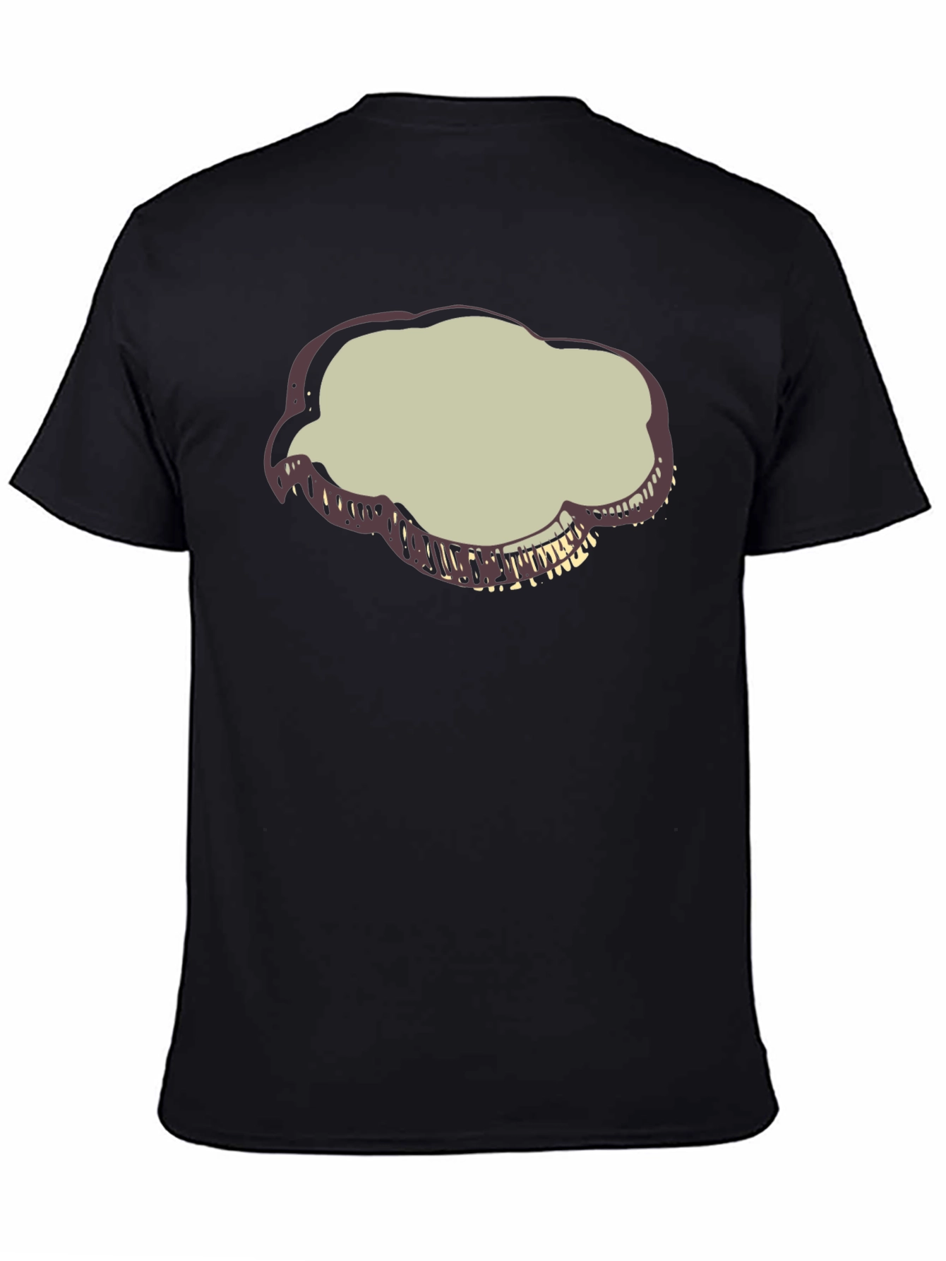 Black T-Shirt with Cloud Graphic