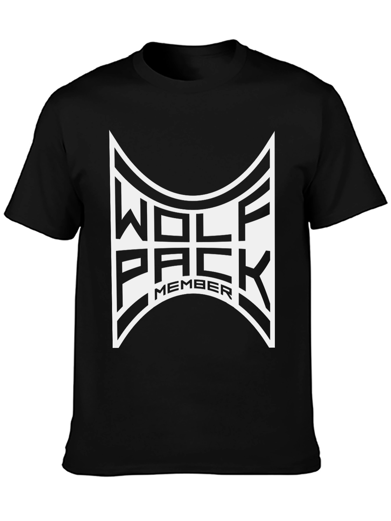 Wolf Pack Member Black Graphic Tee