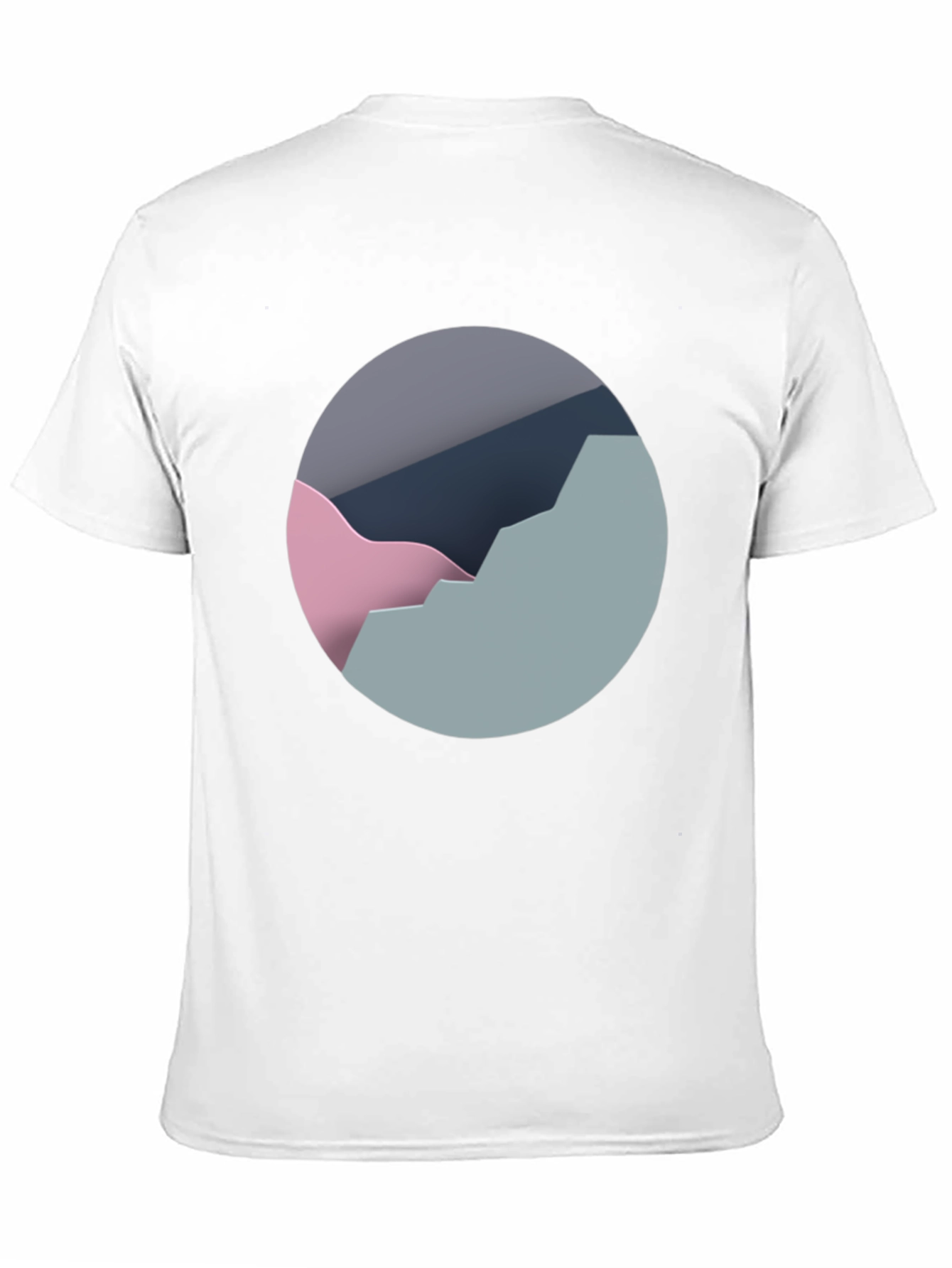 Abstract Mountain Graphic Tee - Modern Black T-Shirt