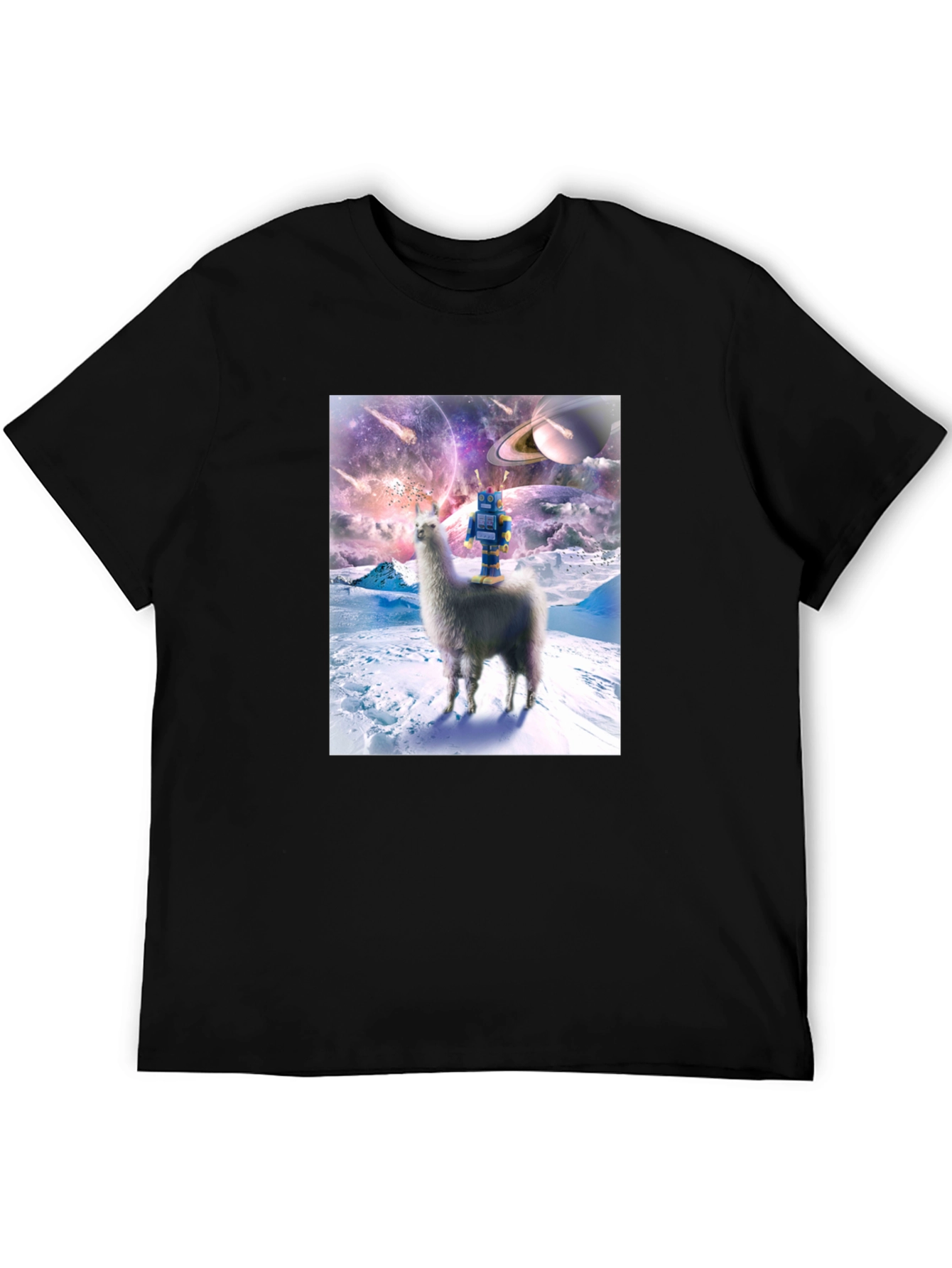 Llama Astronaut T-Shirt Galaxy Design