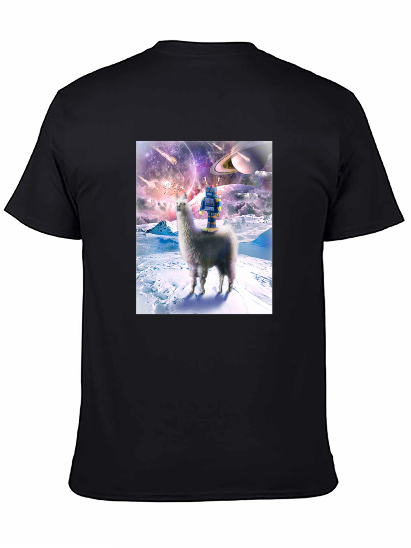 Llama Astronaut T-Shirt Galaxy Design
