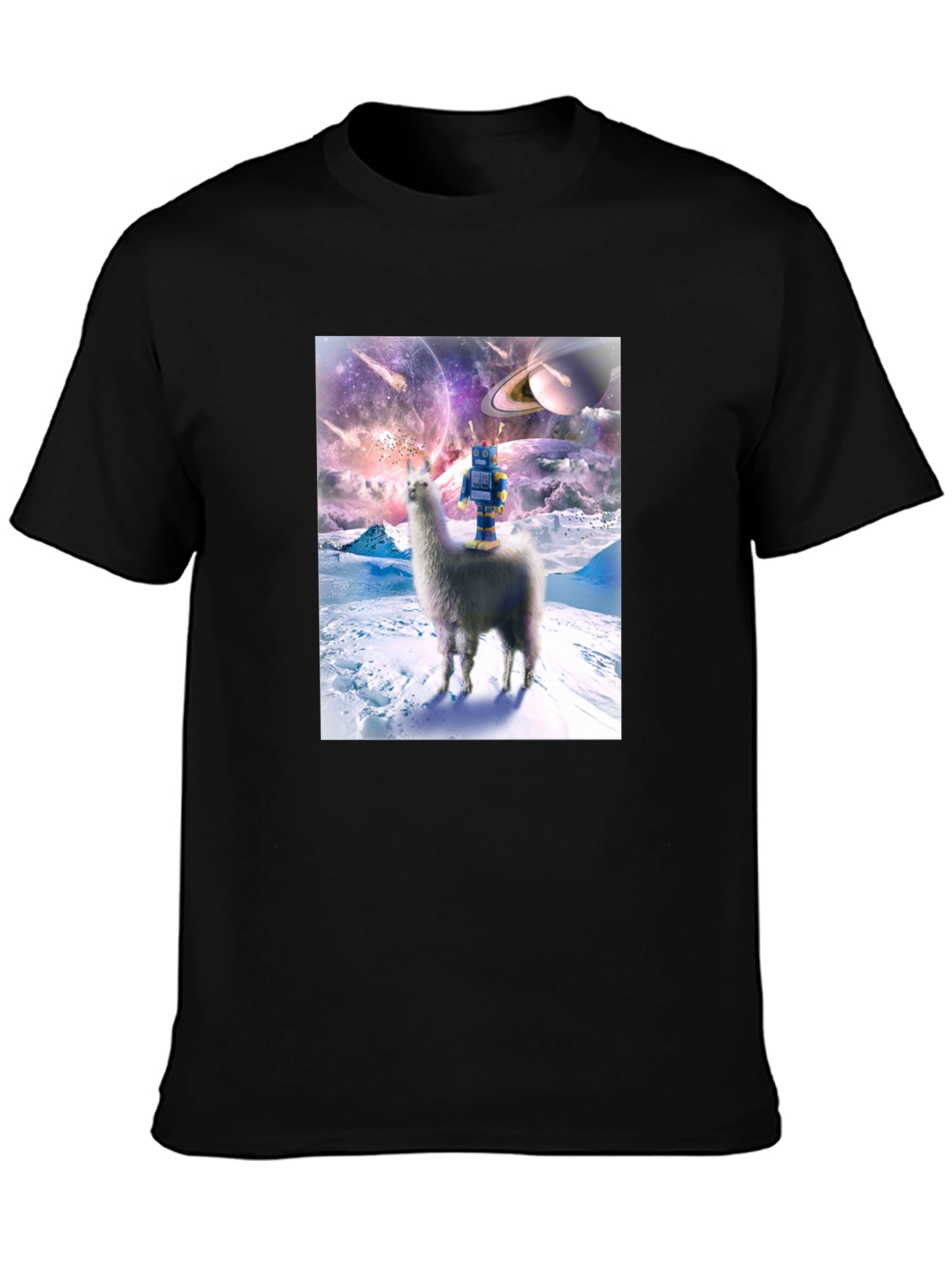 Llama Astronaut T-Shirt Galaxy Design