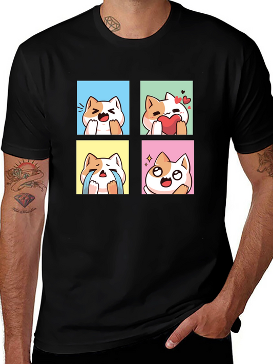 Cute Kawaii Cat Emotion T-Shirt