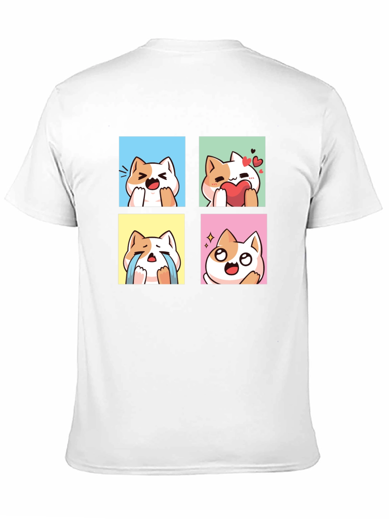 Cute Kawaii Cat Emotion T-Shirt