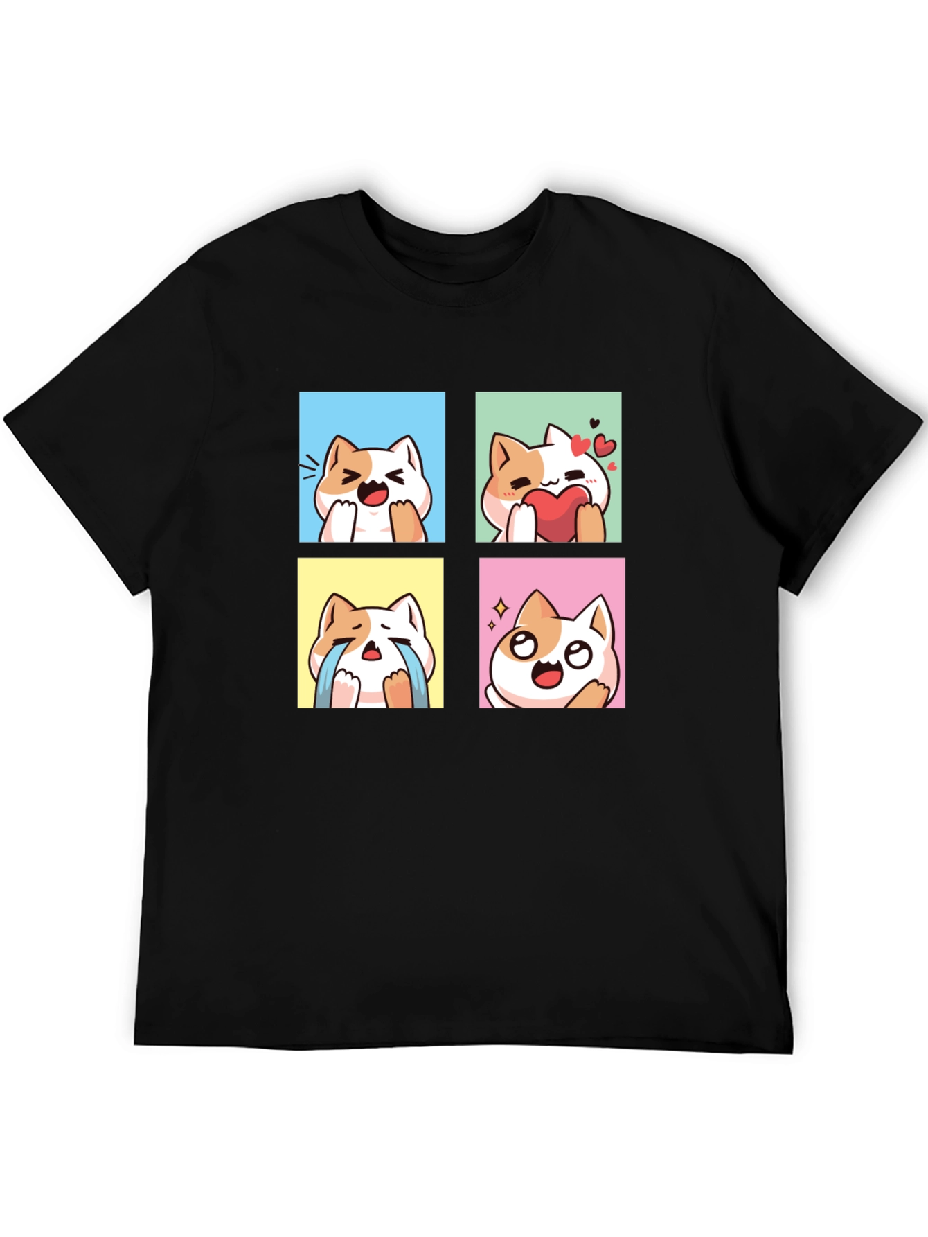 Cute Kawaii Cat Emotion T-Shirt