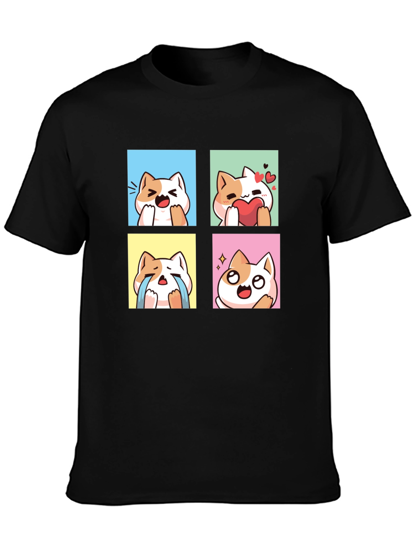 Cute Kawaii Cat Emotion T-Shirt