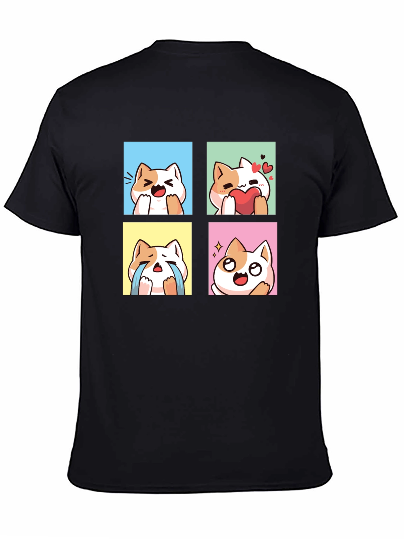 Cute Kawaii Cat Emotion T-Shirt