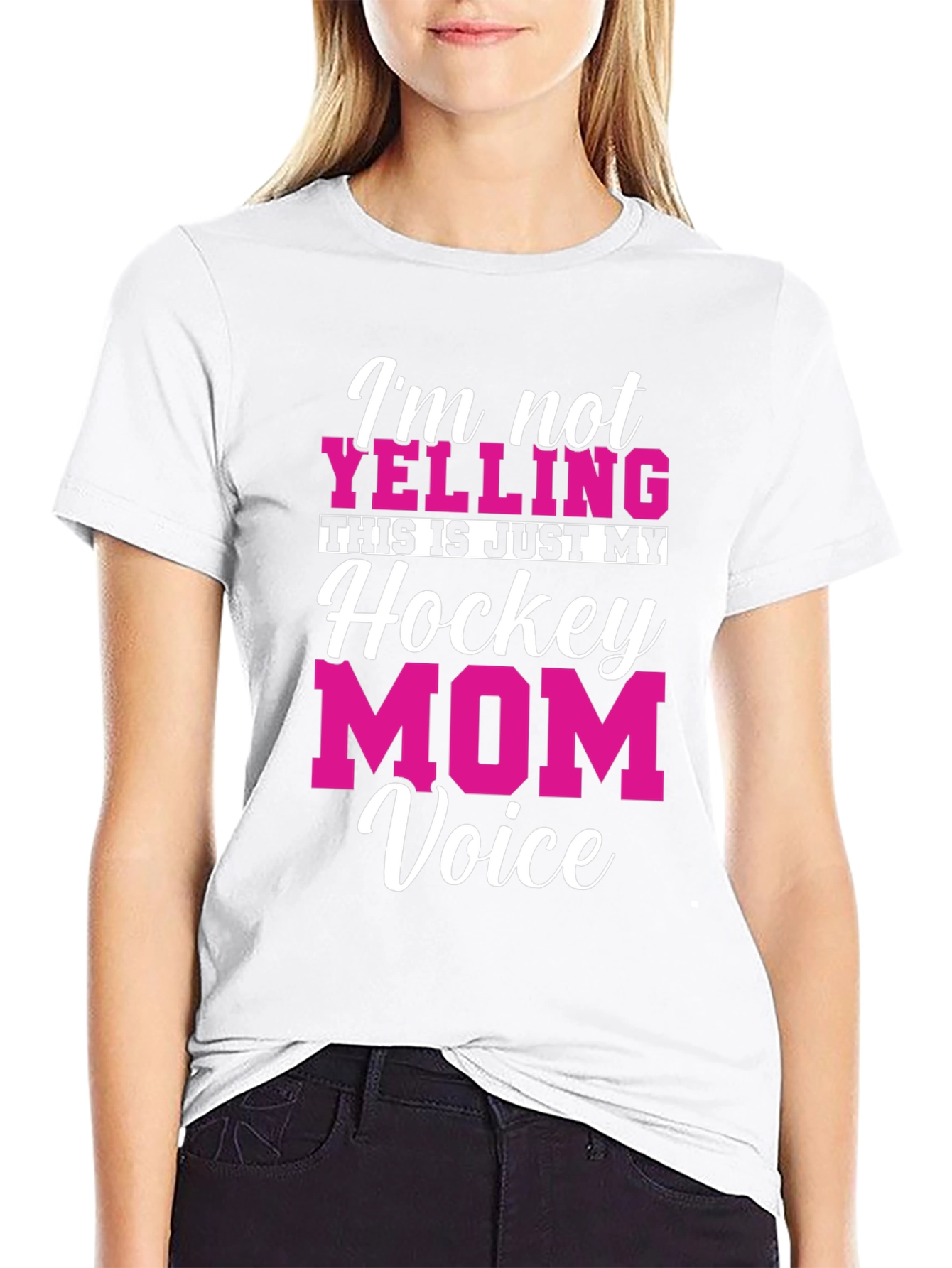 Hockey Mom Voice T-Shirt - Funny Graphic Tee