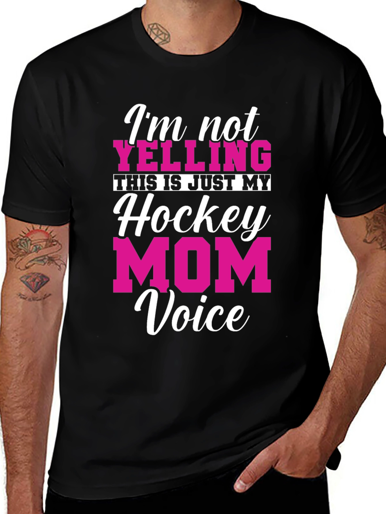 Hockey Mom Voice T-Shirt - Funny Graphic Tee