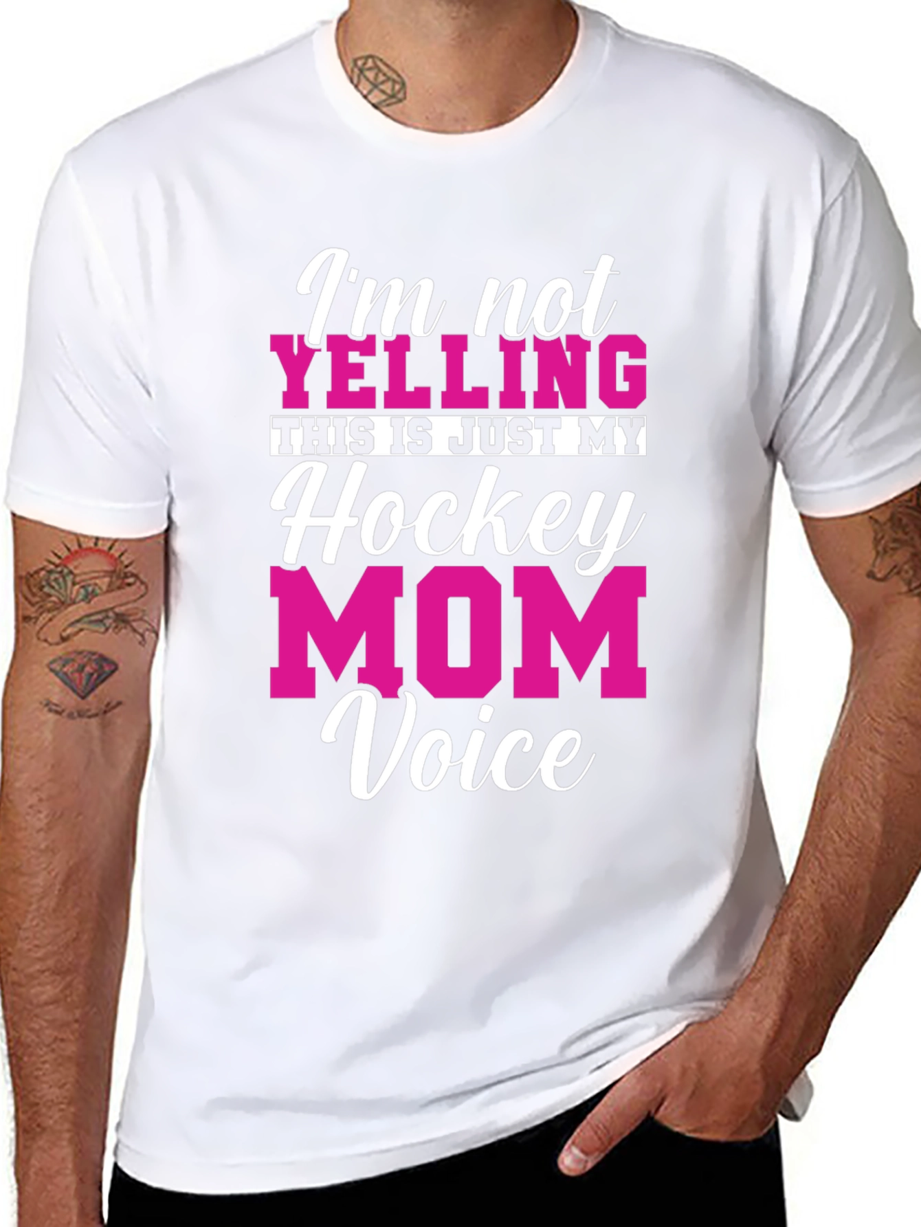 Hockey Mom Voice T-Shirt - Funny Graphic Tee