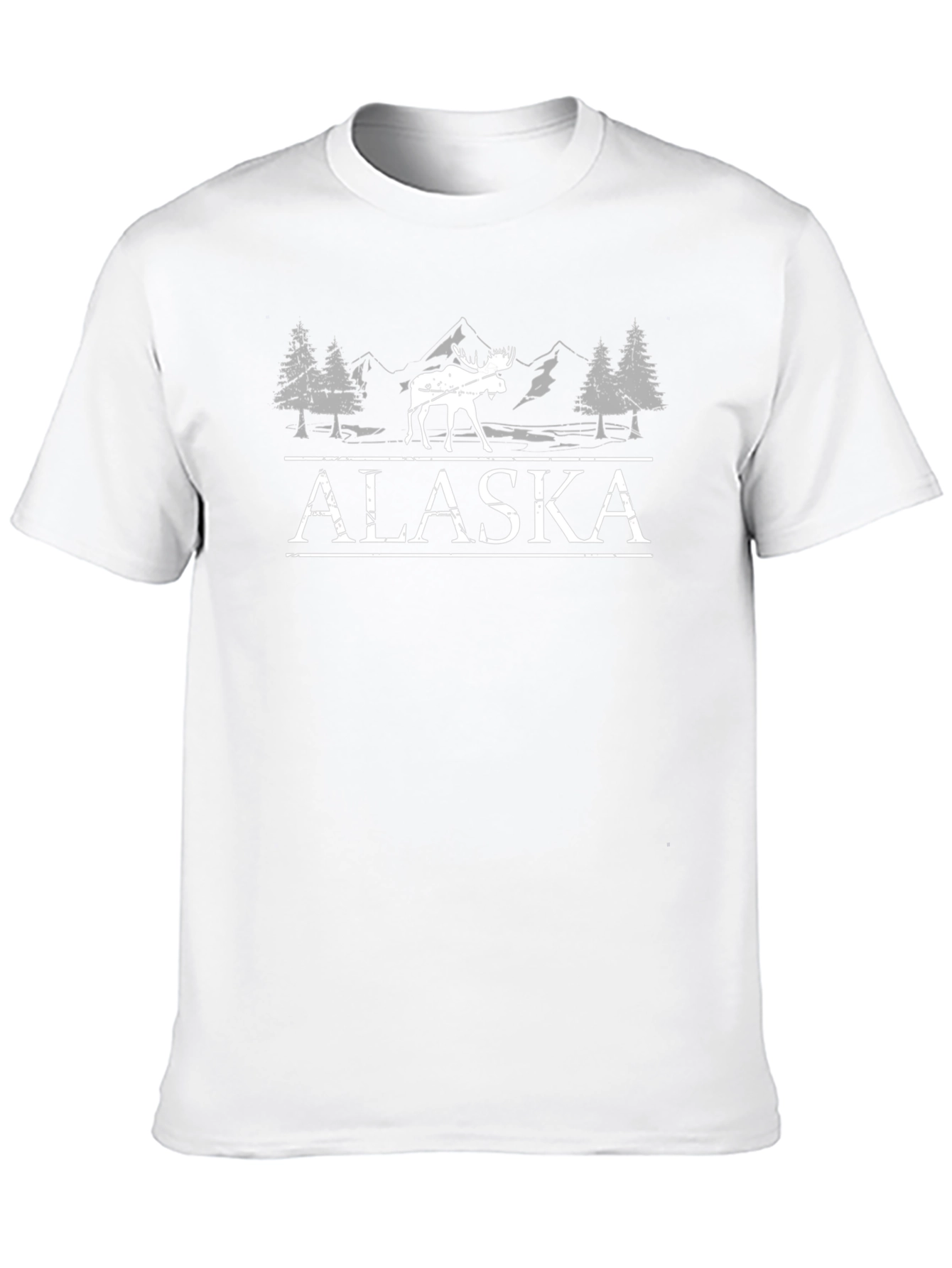 Alaska Moose Graphic Tee - Black Cotton T-Shirt