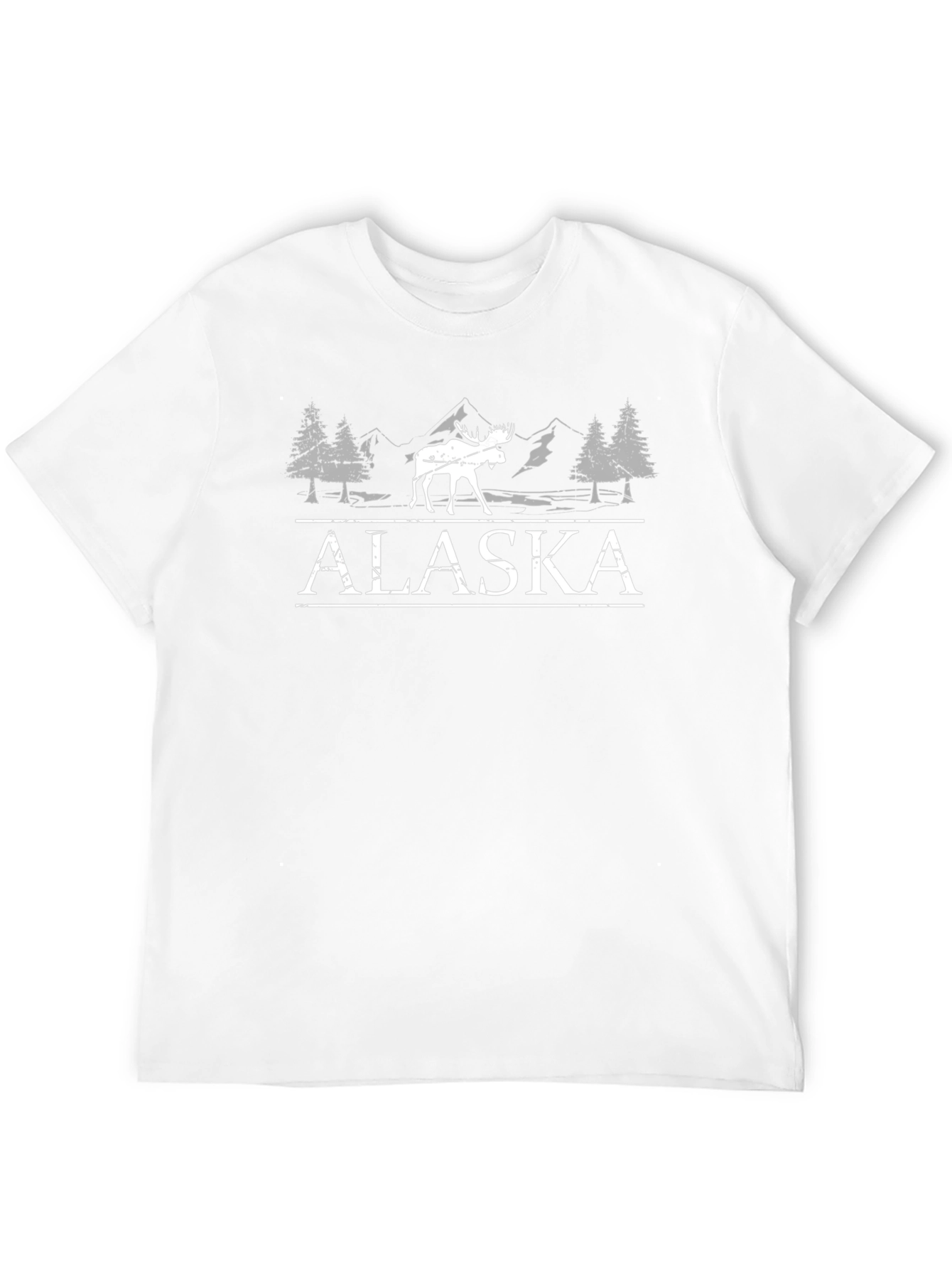 Alaska Moose Graphic Tee - Black Cotton T-Shirt