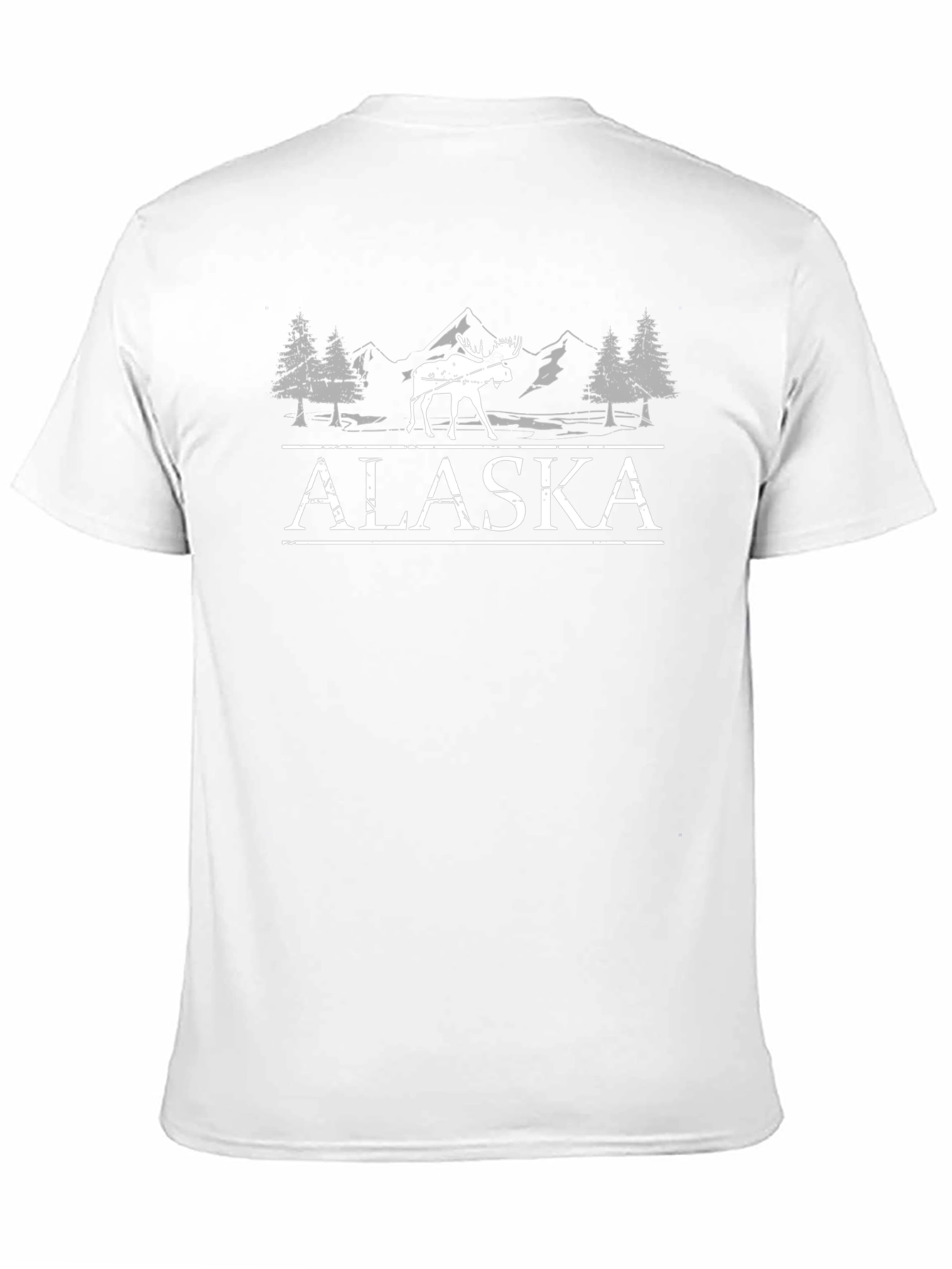 Alaska Moose Graphic Tee - Black Cotton T-Shirt