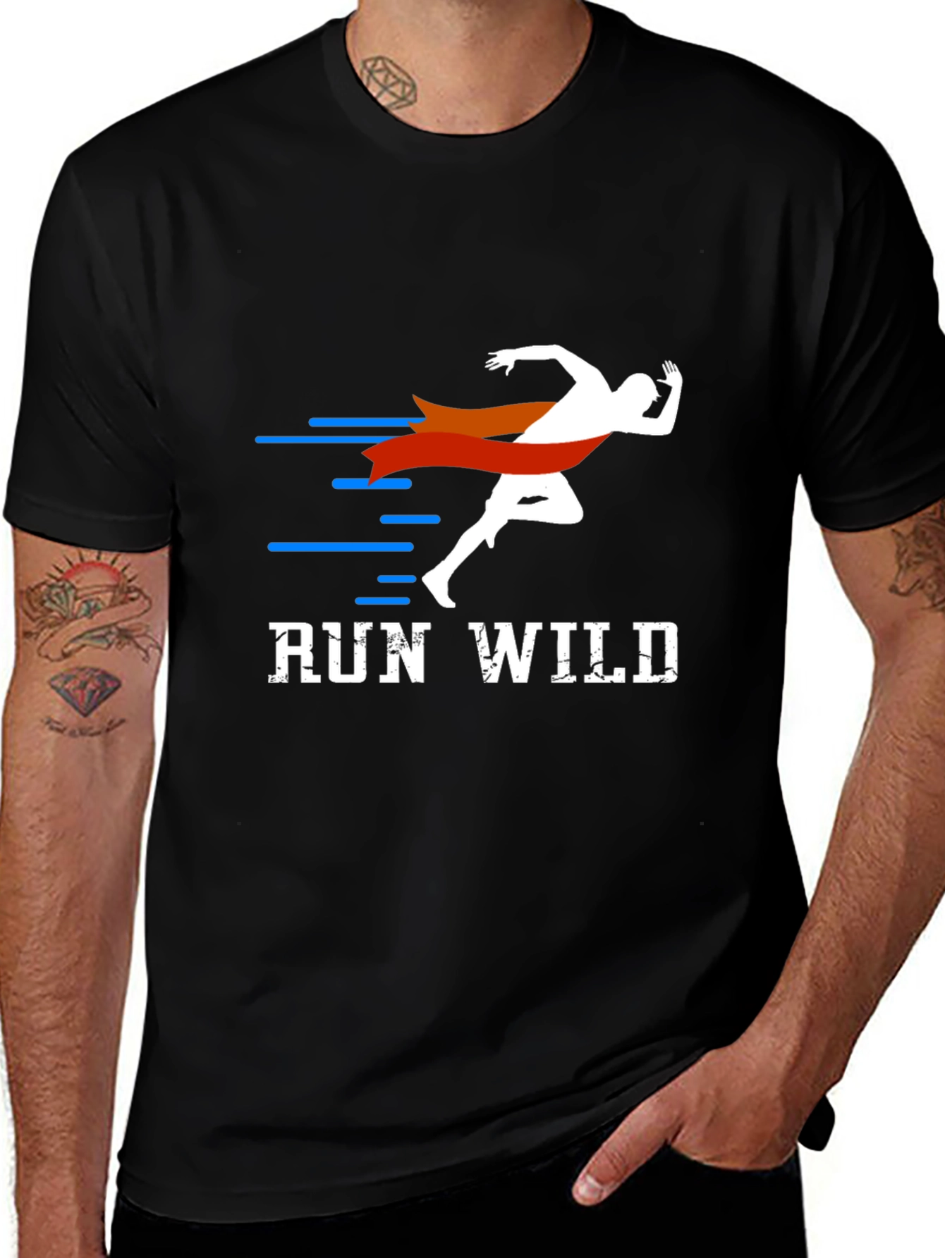 Run Wild Graphic Tee - Motivational Activewear Shirt