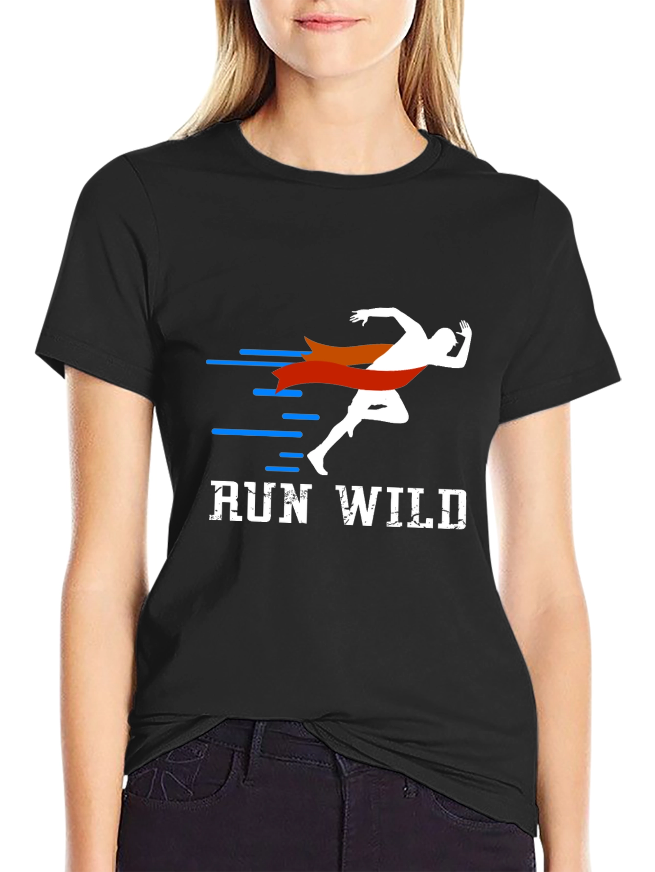 Run Wild Graphic Tee - Motivational Activewear Shirt