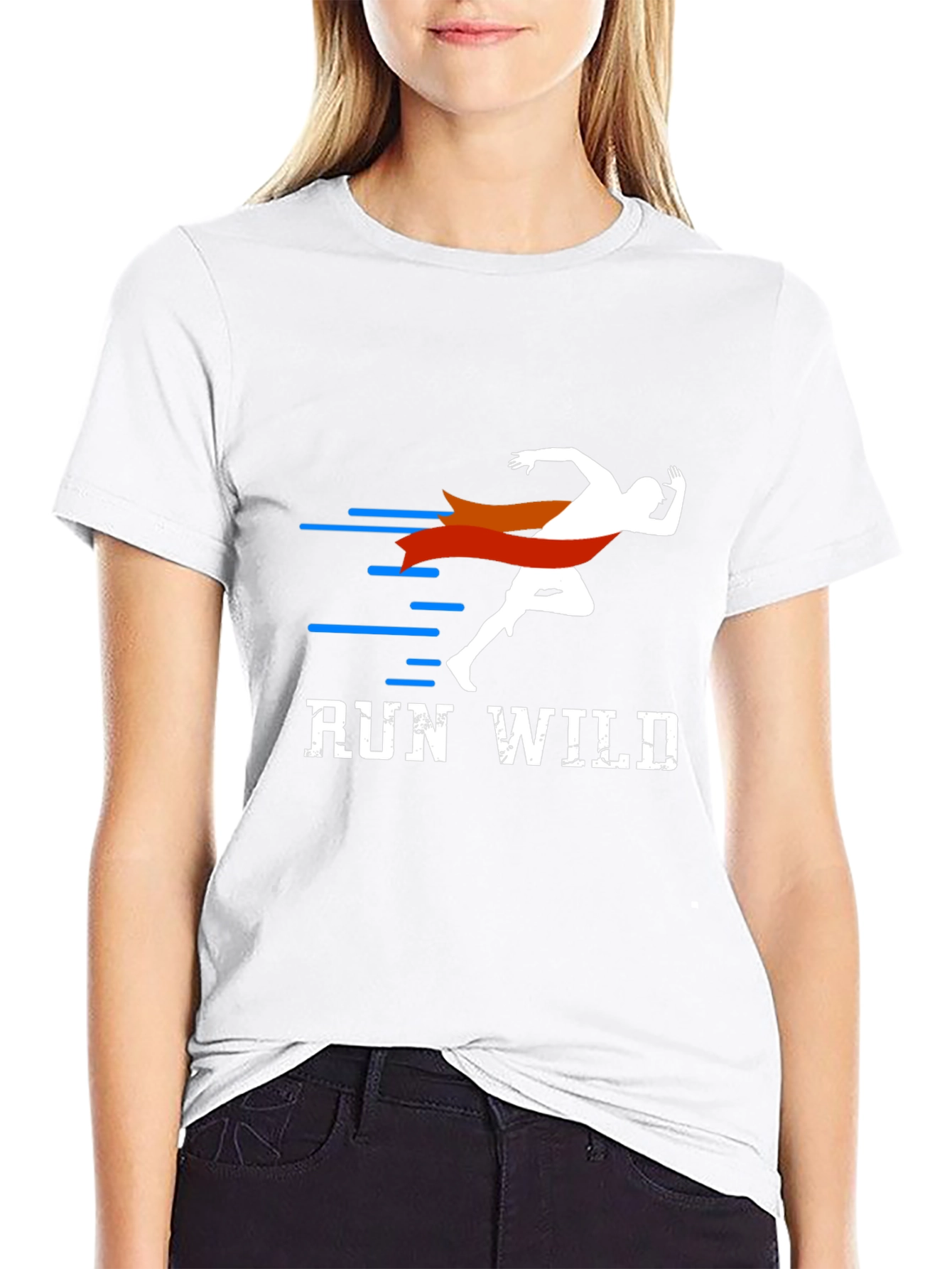 Run Wild Graphic Tee - Motivational Activewear Shirt