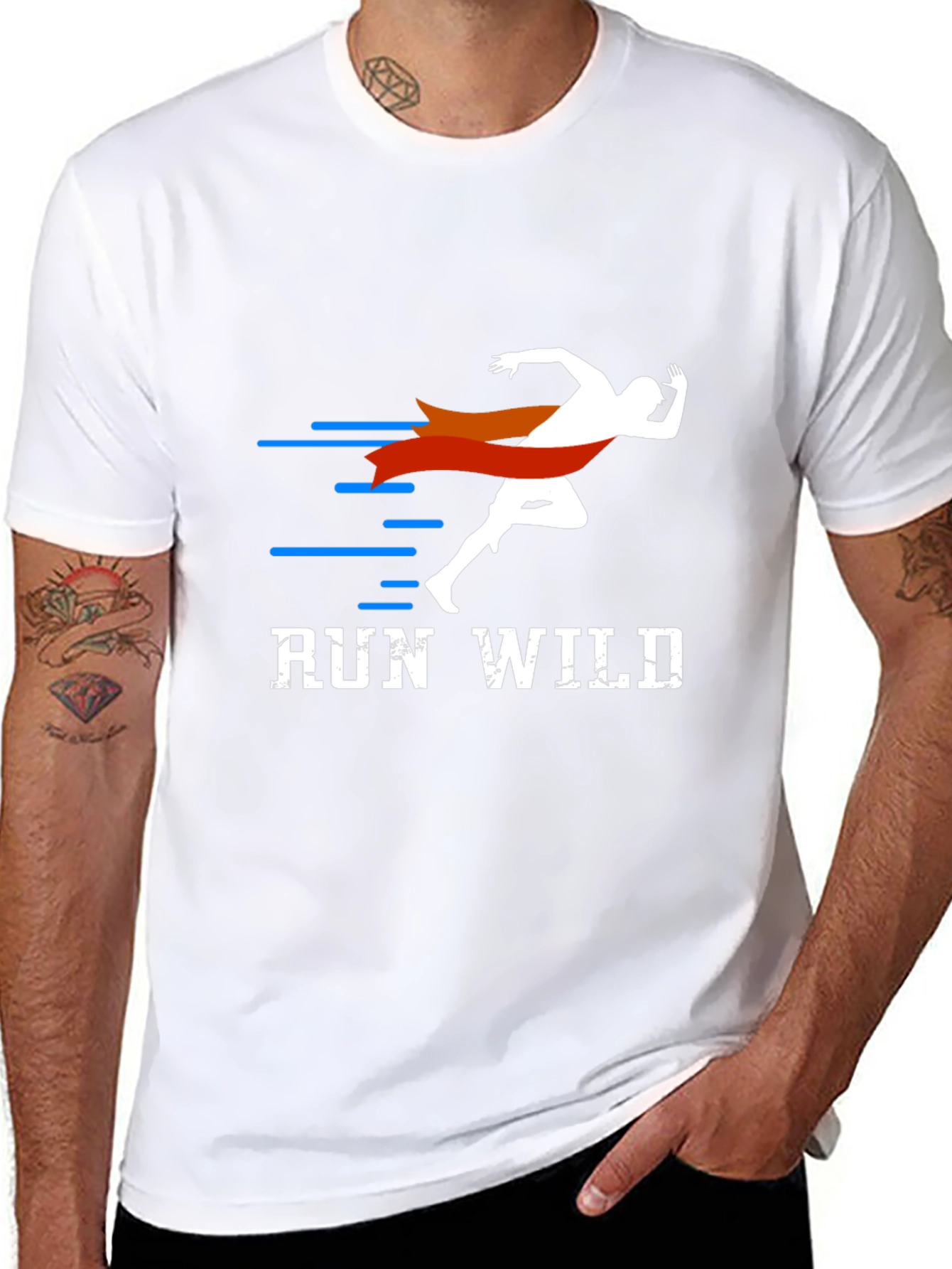 Run Wild Graphic Tee - Motivational Activewear Shirt