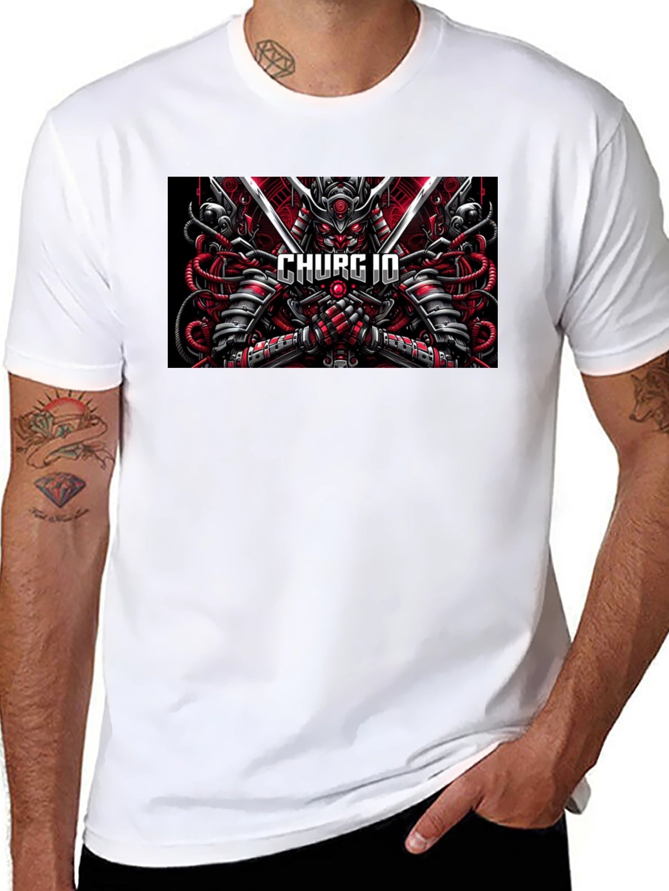 Cyberpunk Samurai T-Shirt - CHURG ID Design