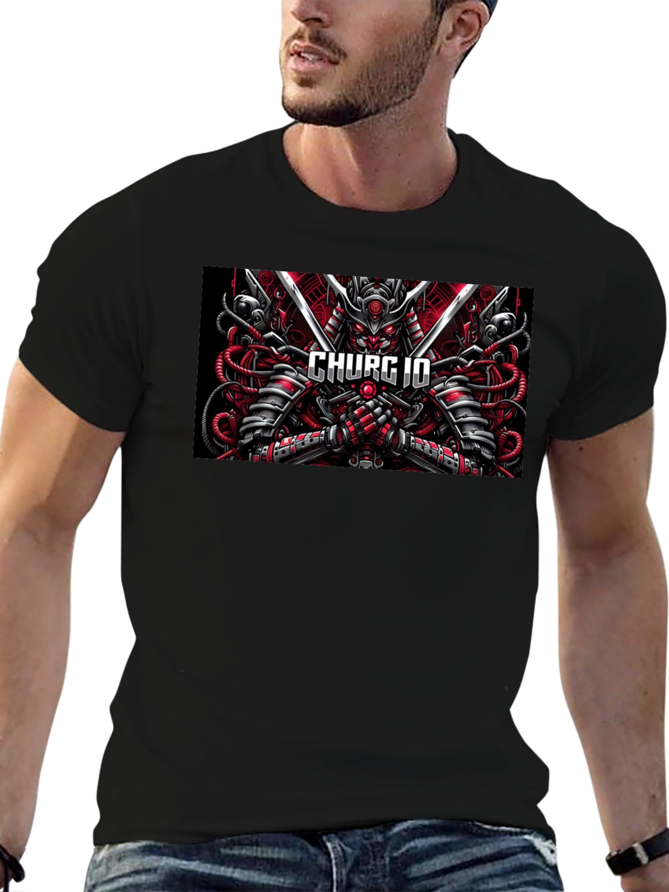 Cyberpunk Samurai T-Shirt - CHURG ID Design