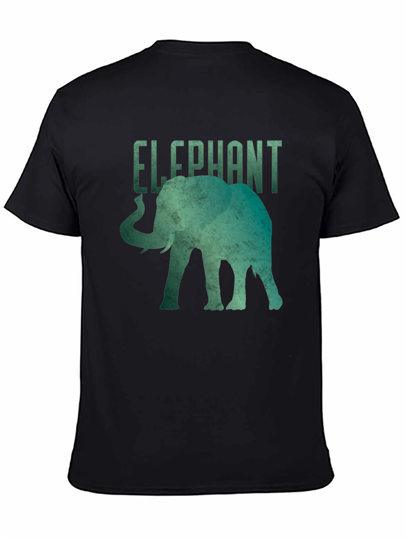 Elephant Graphic Tee - Black Short Sleeve Shirt