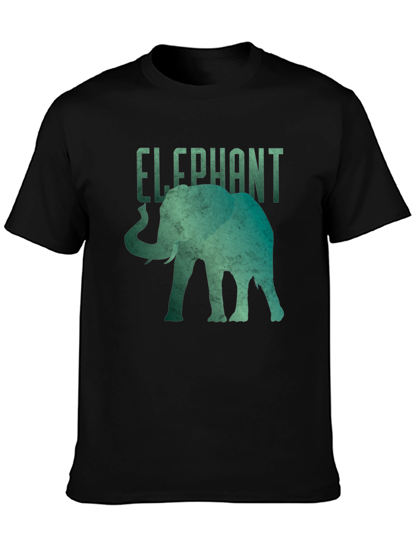 Elephant Graphic Tee - Black Short Sleeve Shirt