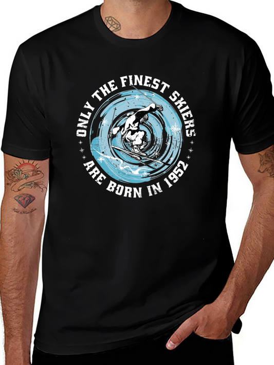 Finest Skiers Born in 1952 Black T-Shirt