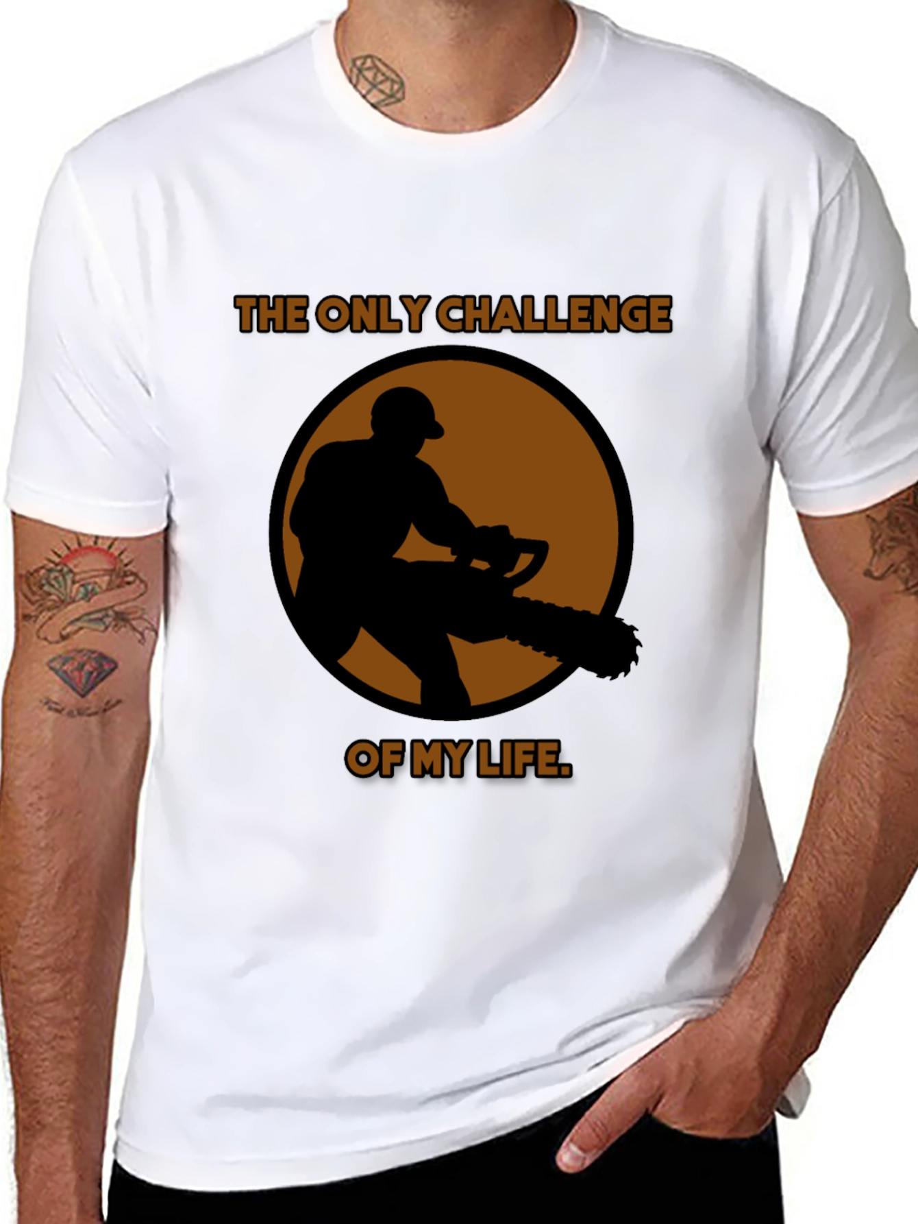 Challenge of My Life Black Graphic T-Shirt