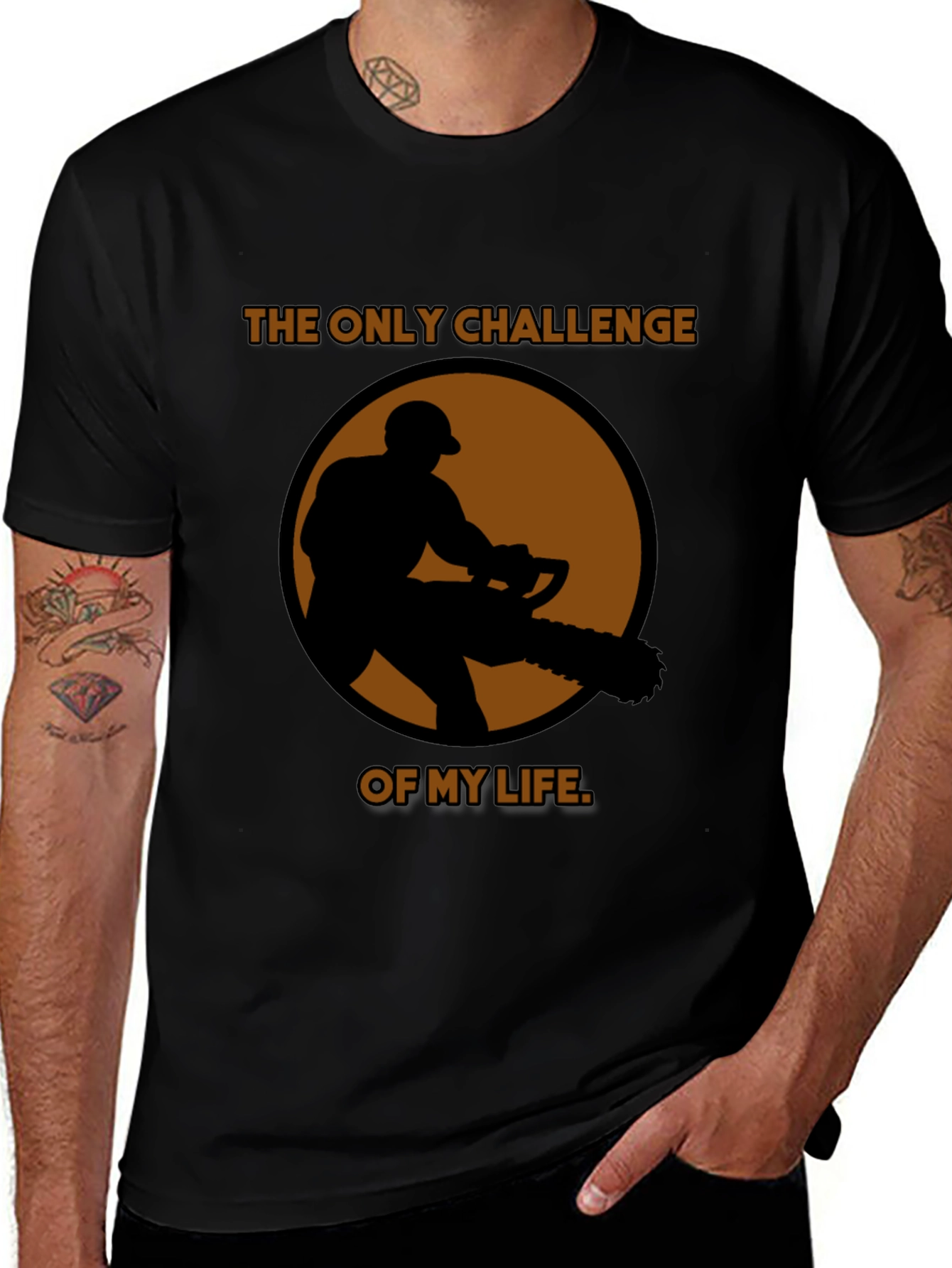 Challenge of My Life Black Graphic T-Shirt