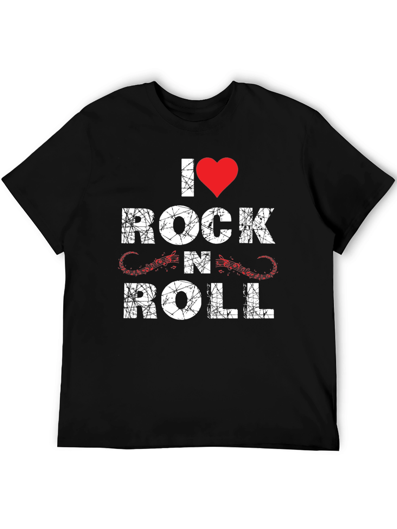 I Heart Rock N Roll Graphic Tee - Black