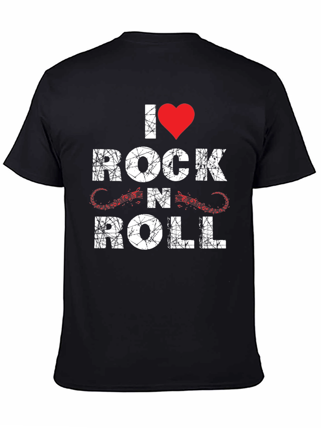 I Heart Rock N Roll Graphic Tee - Black