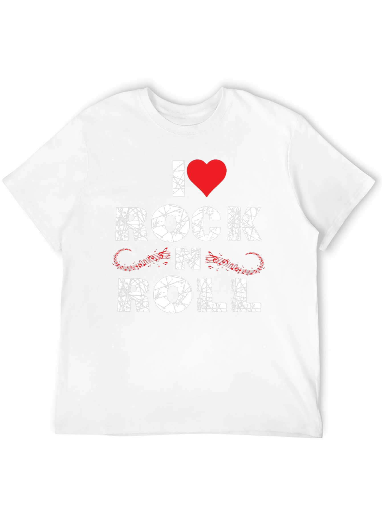 I Heart Rock N Roll Graphic Tee - Black