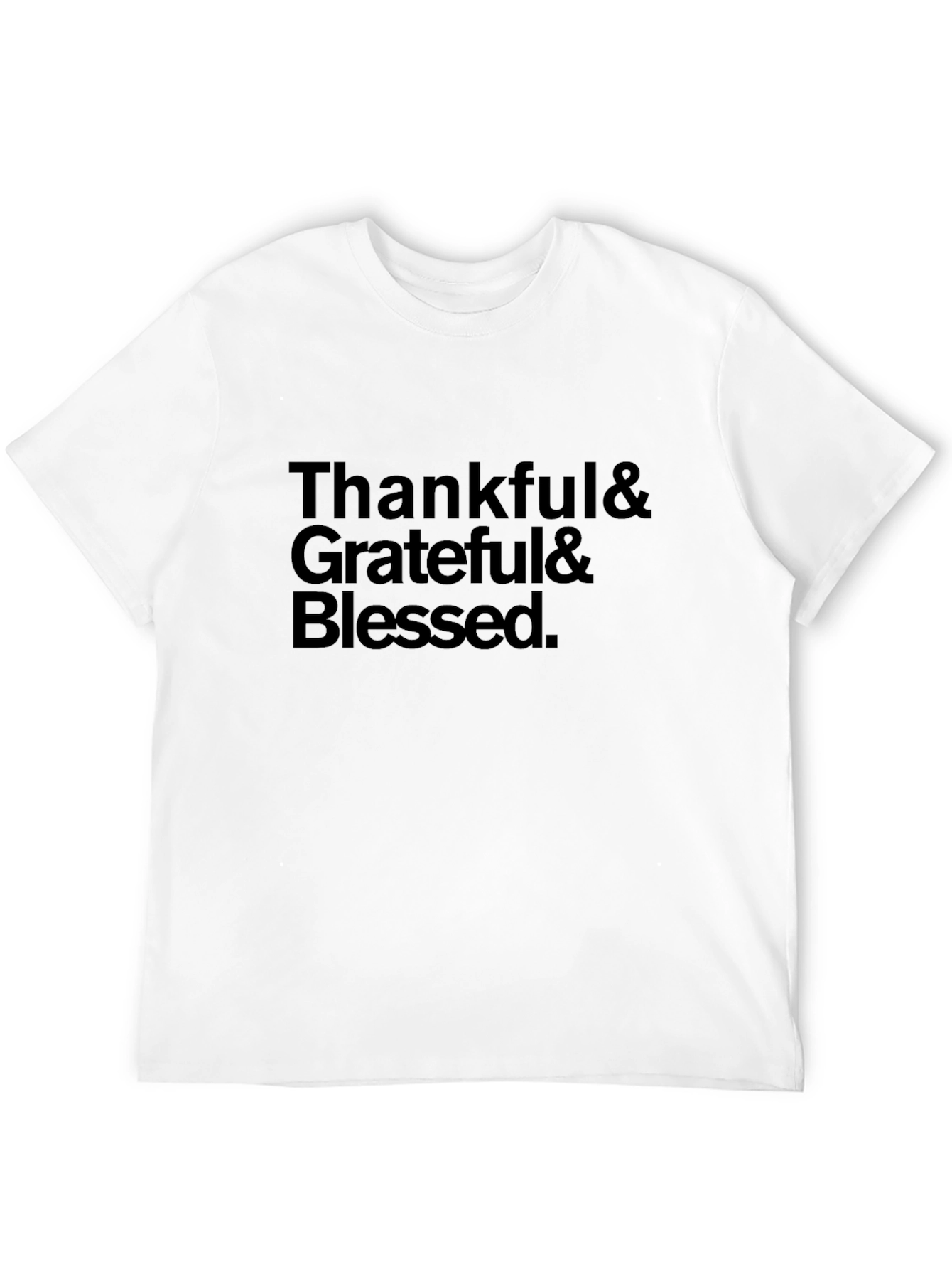 Thankful Grateful Blessed Black T-Shirt