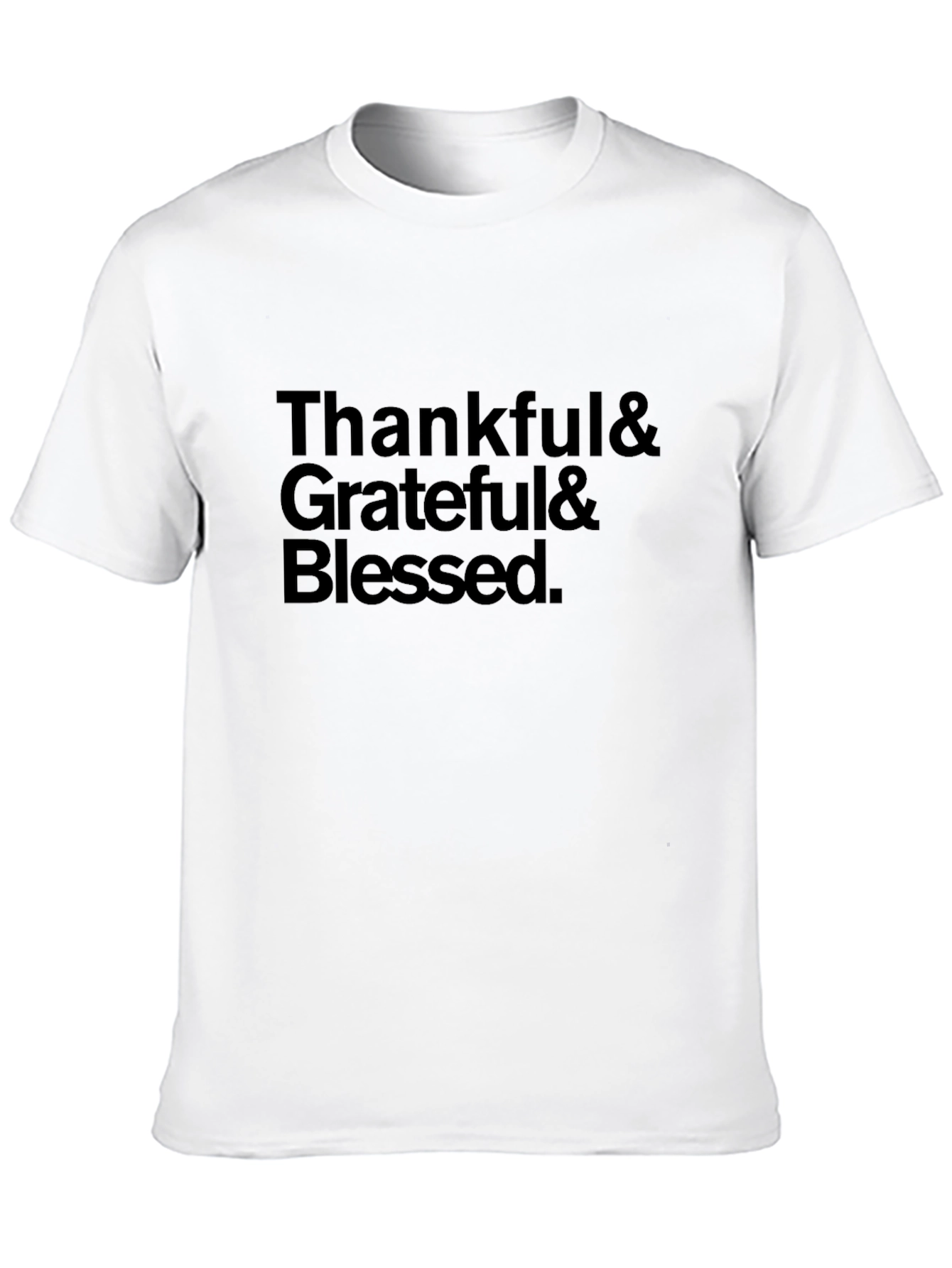 Thankful Grateful Blessed Black T-Shirt